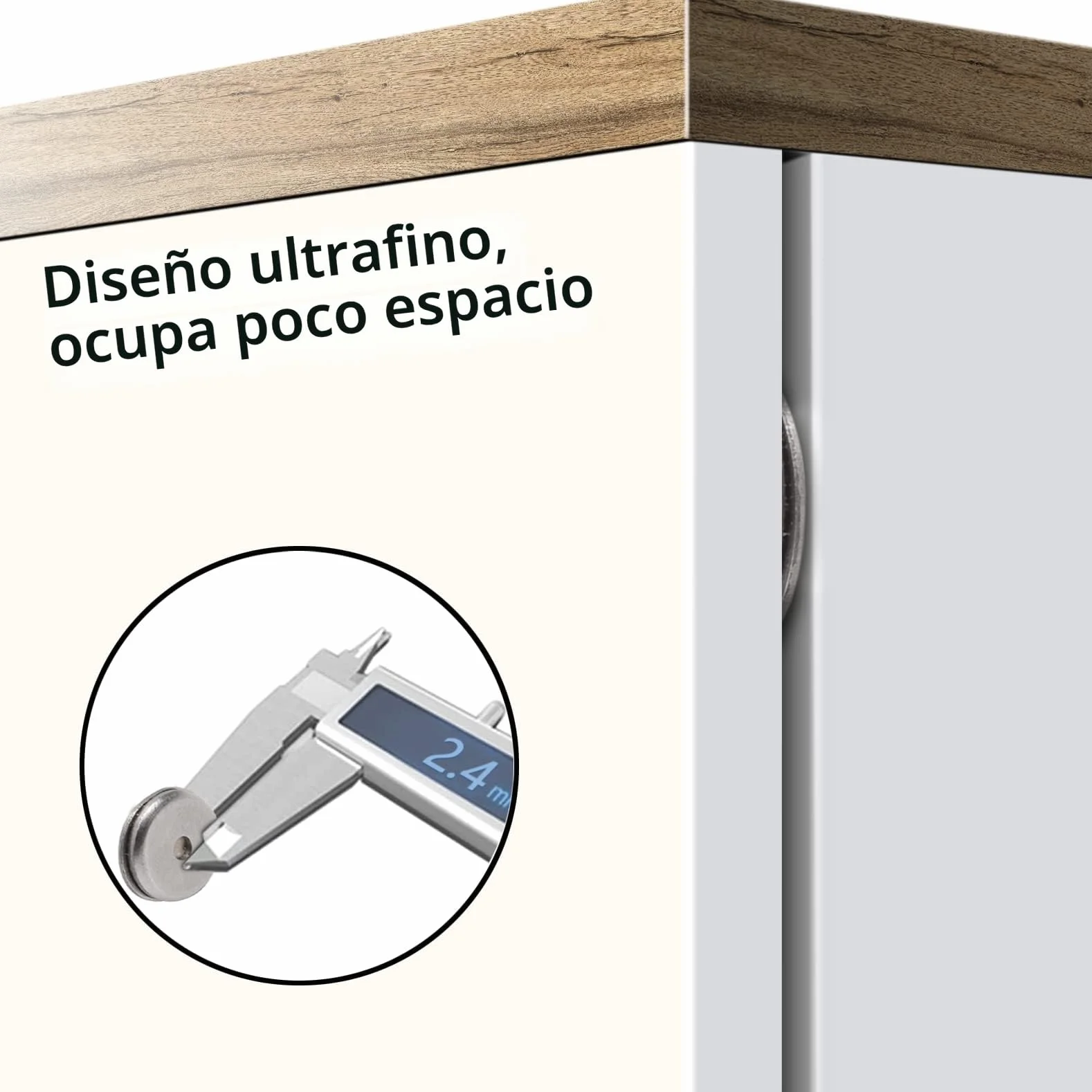 Mousike Captura Magnética de Puerta Ultra Fina Imanes de Gabinete de Acero Inoxidable con Imán de Cajón para Cierre de Puerta Corredera (D15-4)