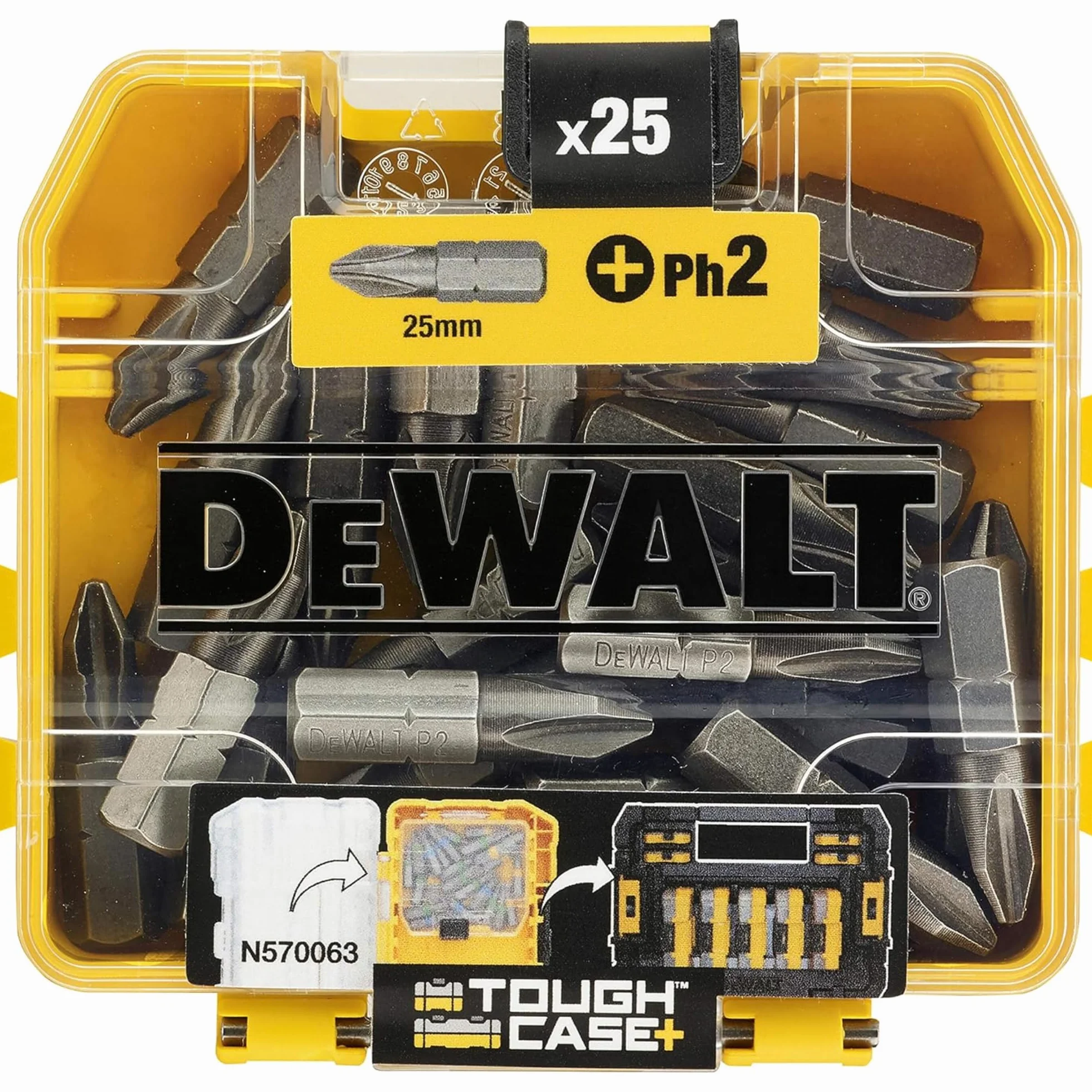DeWalt DT71522-QZ - Pack de 25 puntas Phillips de 25 mm