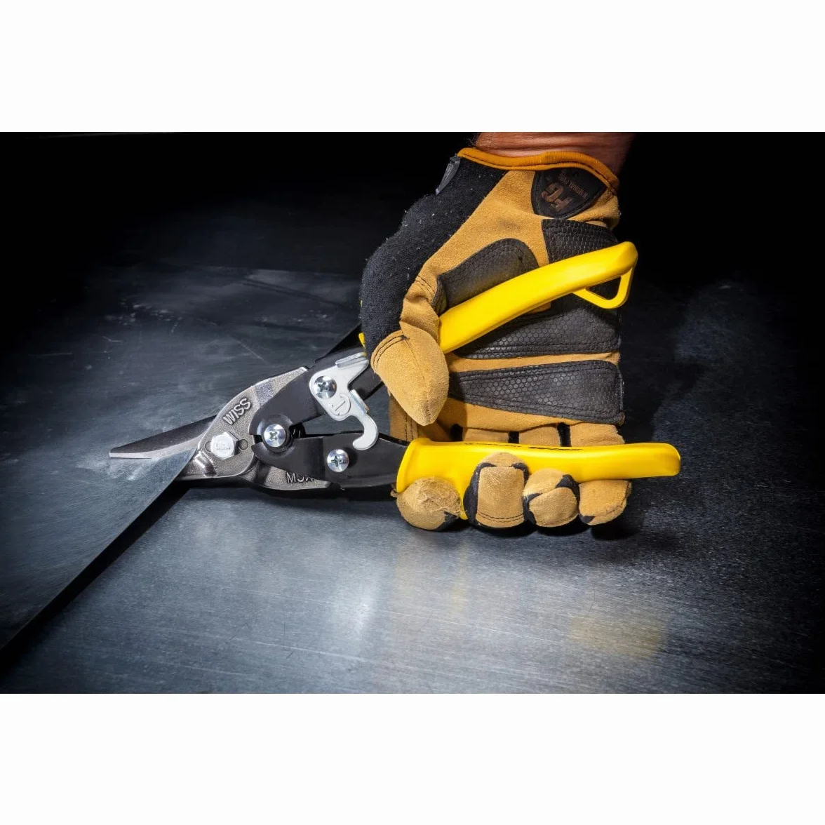 Wiss M3R Tijeras de Hojalatero Metálica de 248 mm con Engranaje de Palanca, Corte Izquierdo, Derecho y Recto - Amarillo