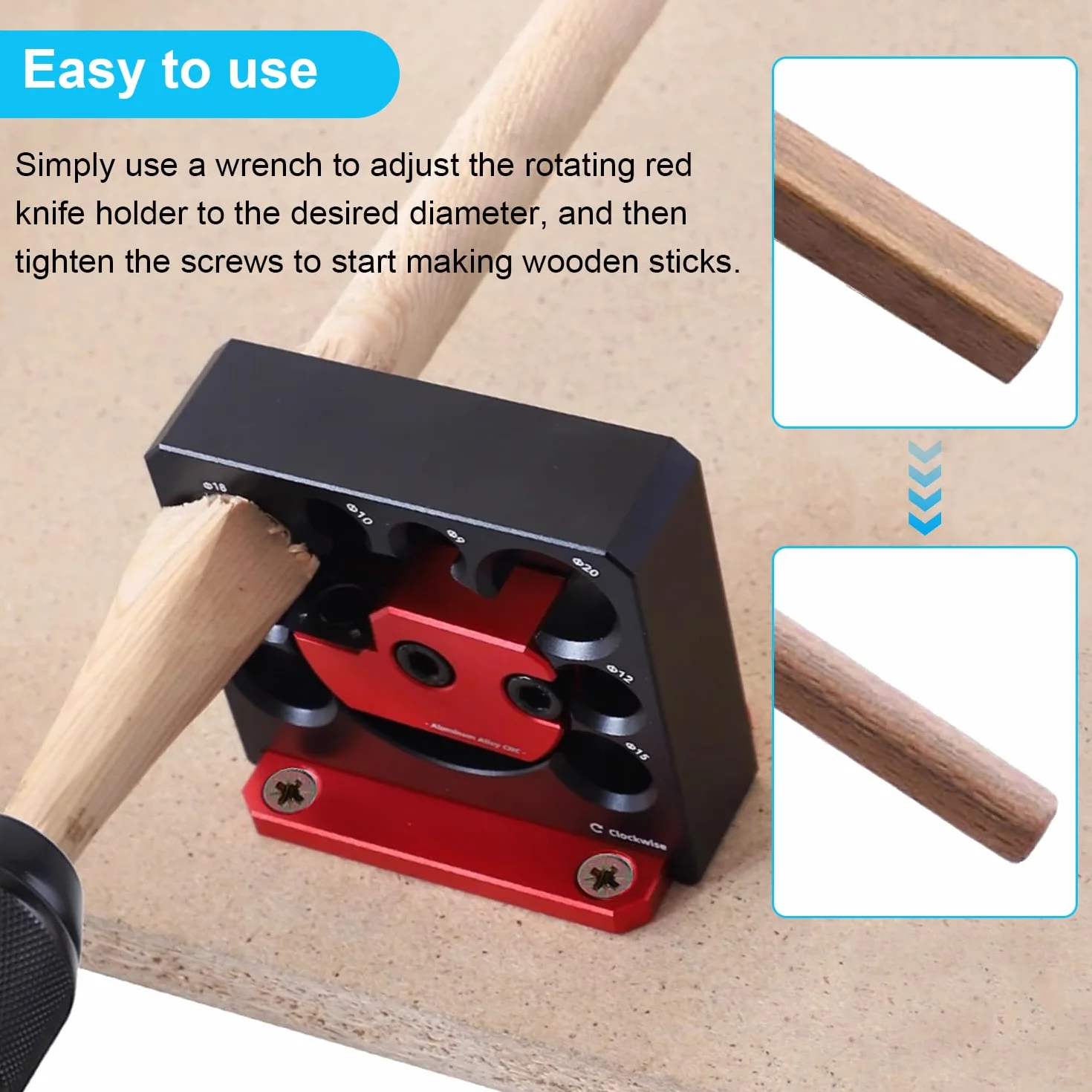 Plantilla Ajustable para Hacer Clavijas, Kit de Plantilla para Hacer Clavijas, 8 Orificios Placa para Hacer Clavijas Ajustable, Fabricante de Clavijas Ajustable de 8 mm a 20 mm