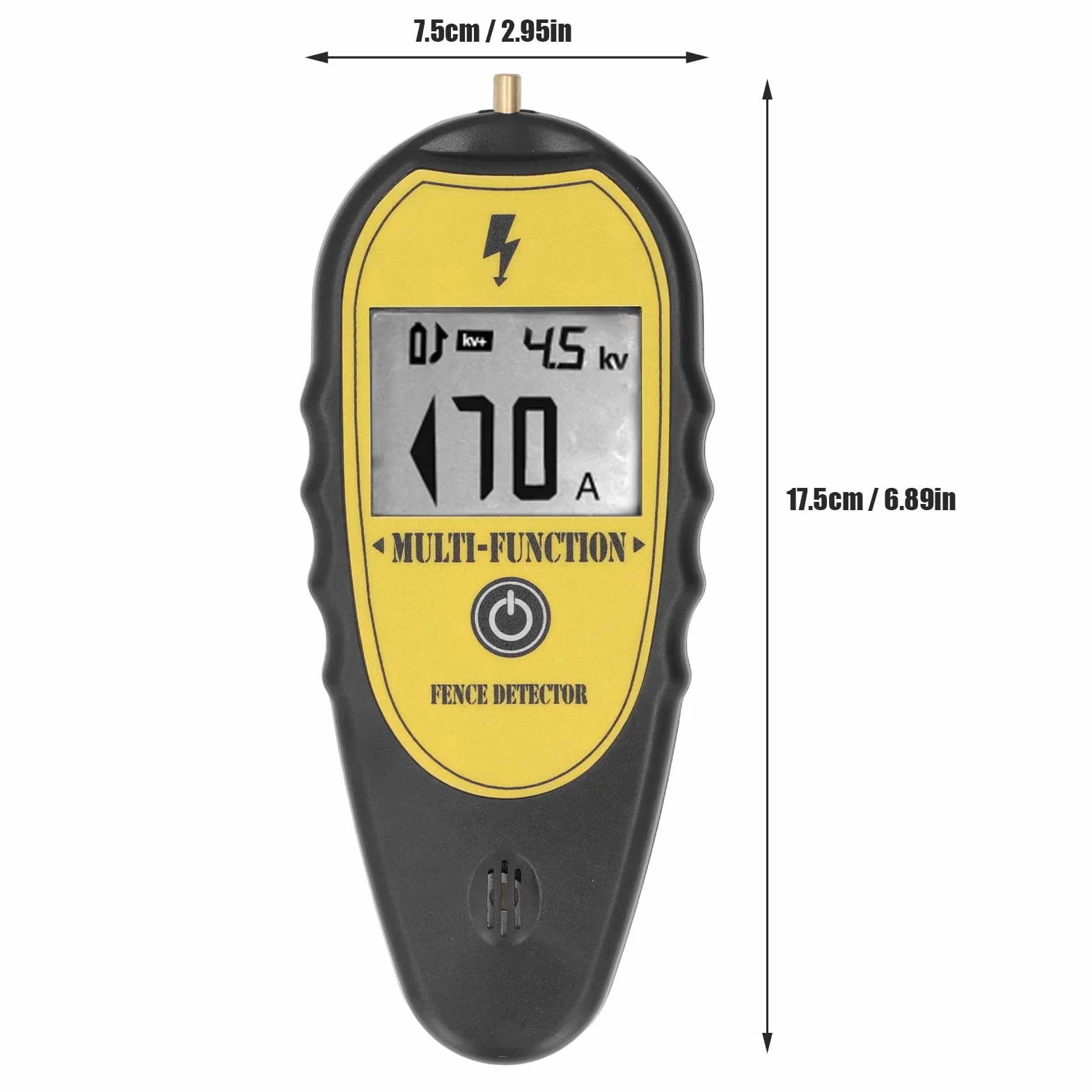 Probador de Cercas Buscador de Fallas, Pantalla LCD Medidor de Voltaje para Cercas Eléctricas Voltios de hasta 15 KV, Detector de Cercas Eléctricas Portátil Probador de Voltaje para Granjas de Ganado