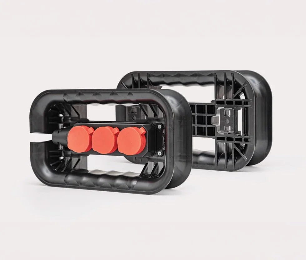 Qbrick System Enrollador de cables con regleta de enchufes Custom Cable Winder Set Organizador para Cajas de Herramientas Caja de Herramientas Accesorios Modular