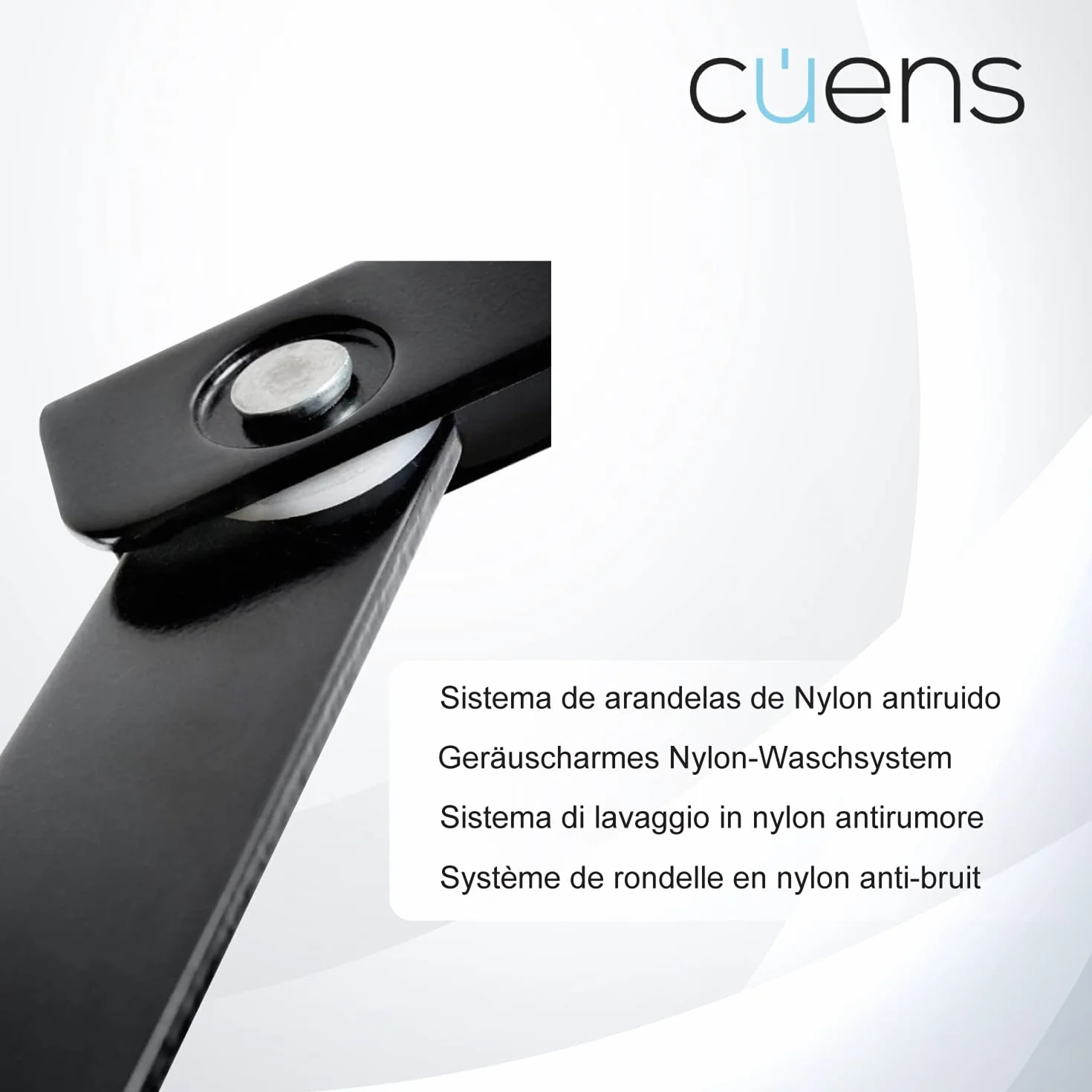Juego de 2 bisagras para canapé con resortes de 1250N - 150 cm - Sistema de arandelas de Nylon anti ruido