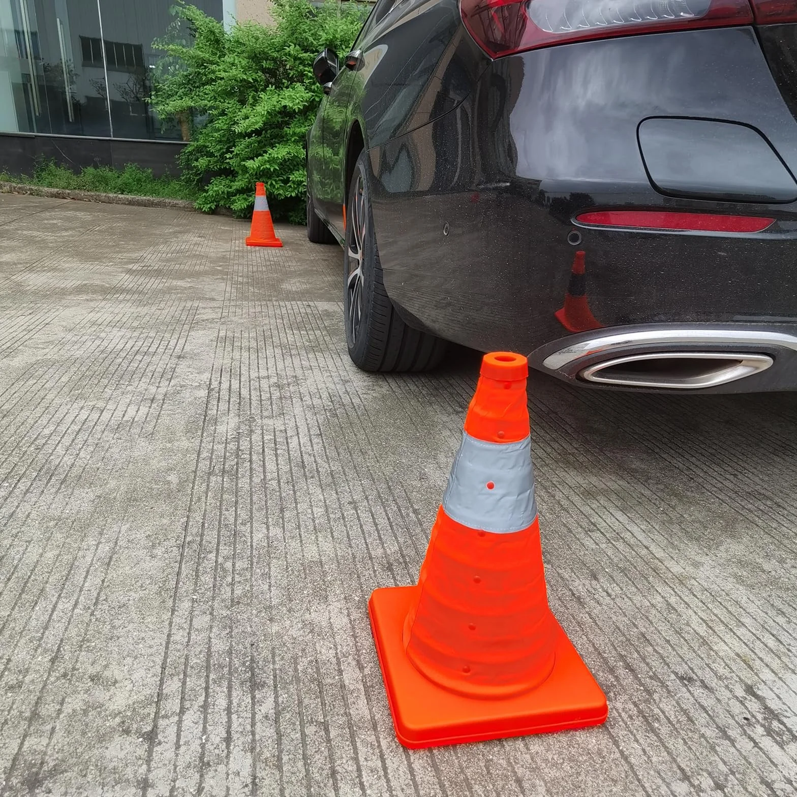 4 Conos de tráfico plegables plegables 40 cm Naranja Cono de seguridad multifuncional