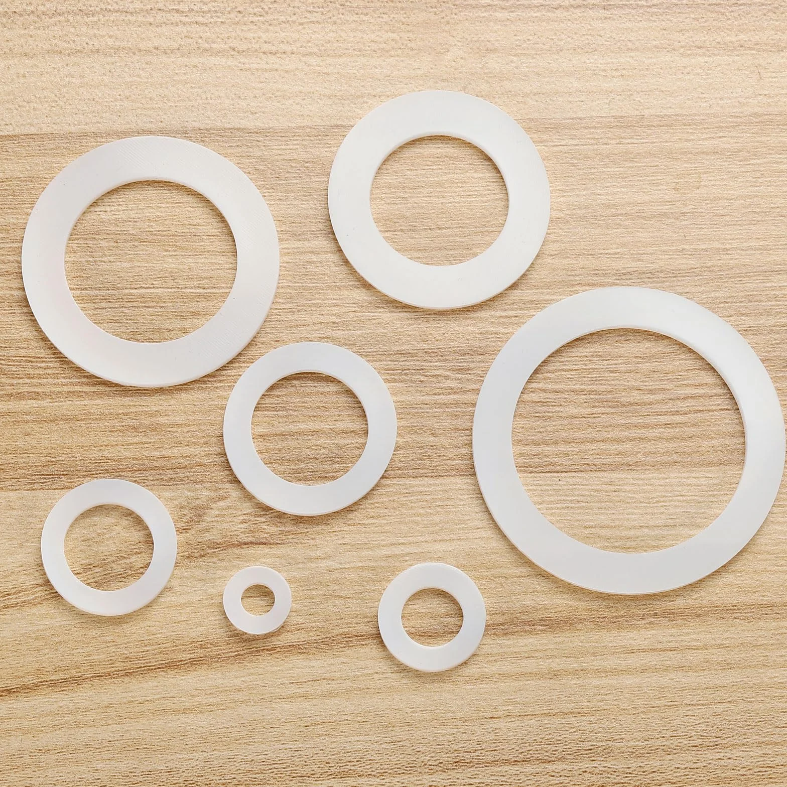 QUARKZMAN Silicona Junta, 30mm OD 20mm ID 3mm Ancho VMQ Sello Anillos Arandela para Ducha Cabezal Agua Manguera Grifo Plomería Tubería, Blanco 5uds