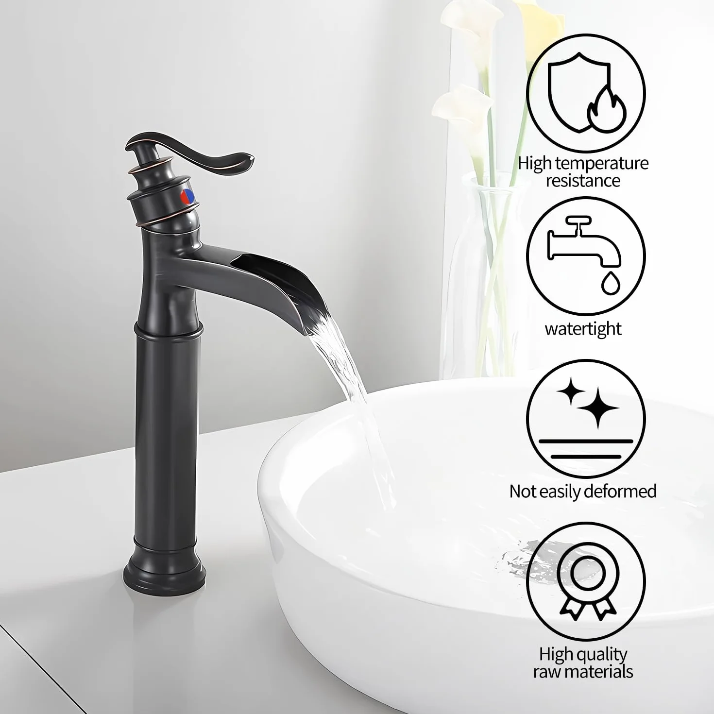 Cartucho de Cerámica de 40 mm Cartucho de Grifo de Cerámica Cartucho de Ceramica para Grifos Mezclador Grifo de Lavabo y Grifo de Ducha Grifo de Cocina (40MM)