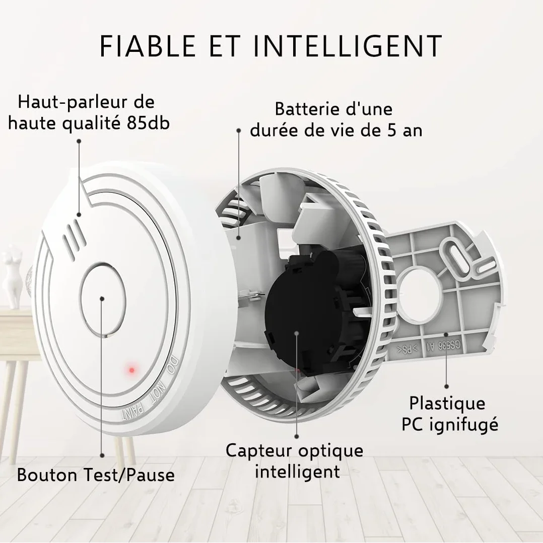 ELRO FF1840 Kit de Protección contra Incendios - Detectores de Humo con Montaje magnético - Detector de Monóxido de Carbono - Sensor de 10 años