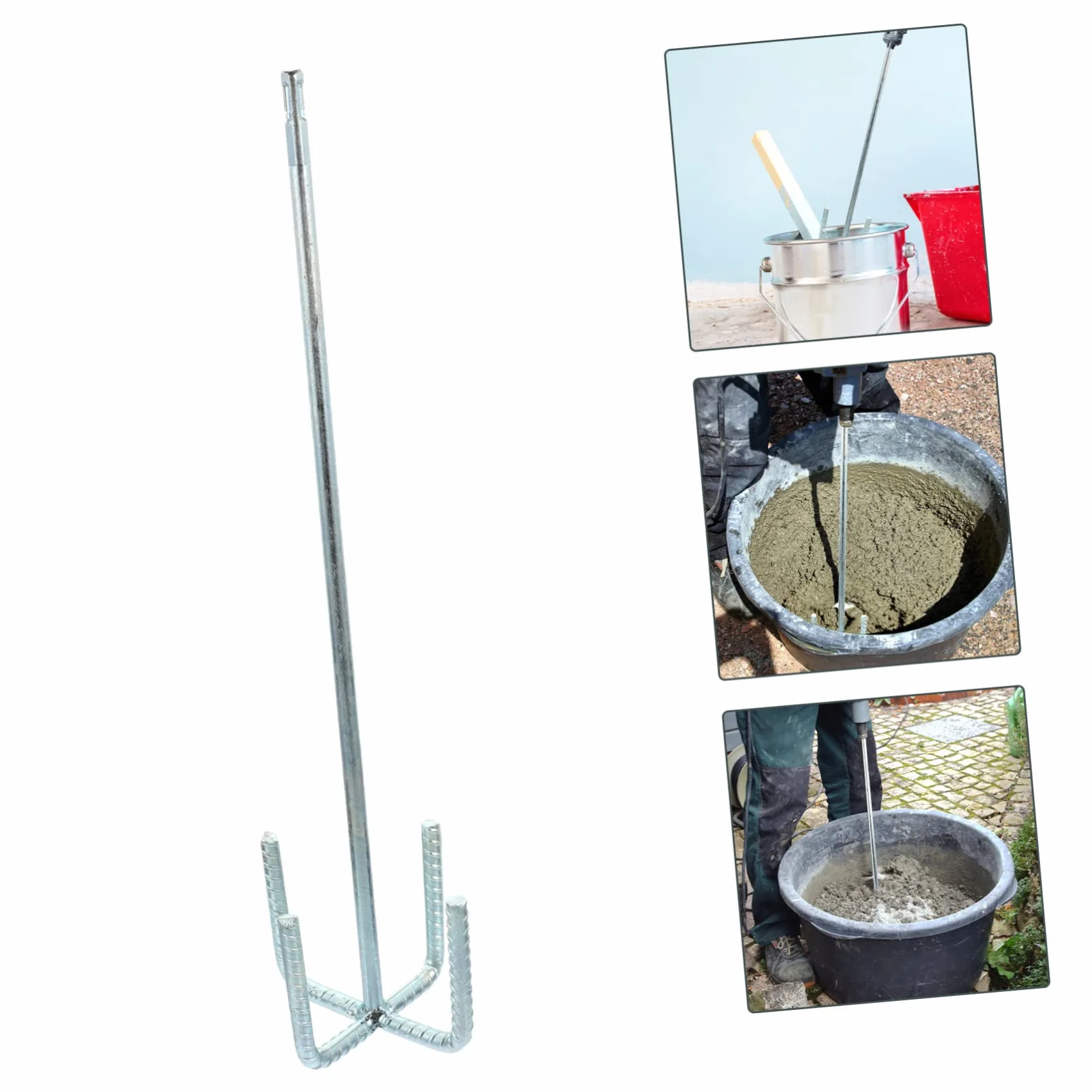 Varilla y Desmontable Taladro Mezcladora de Acero 45 Mezcla Rápida para Mezclas y para Limpieza en Construcción