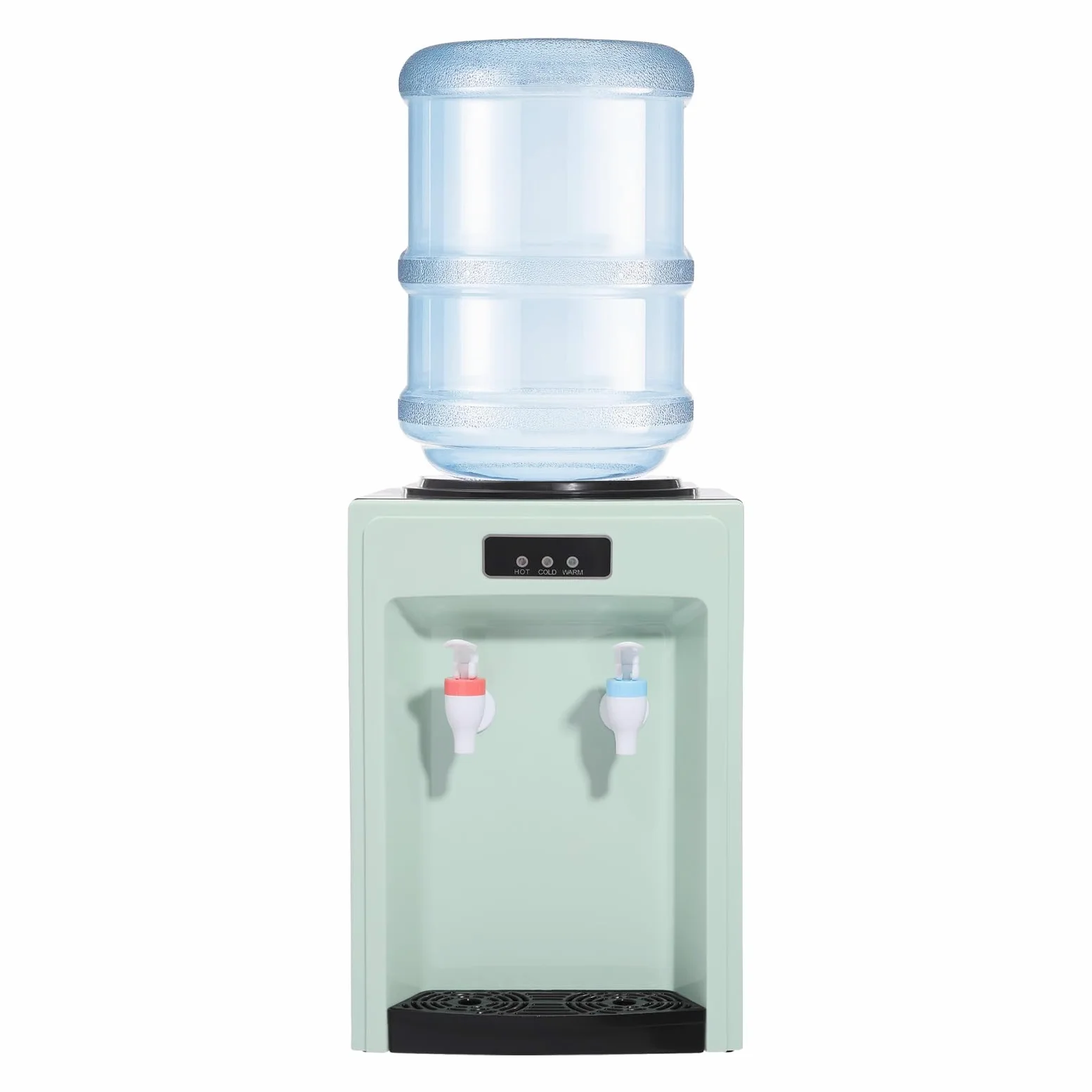 Dispensador de agua, Sistema de ósmosis de sobremesa, Dispensador de bebidas con grifos, Plástico y metal, Temperatura 15-90°C, Sin adaptador de botella (Verde)