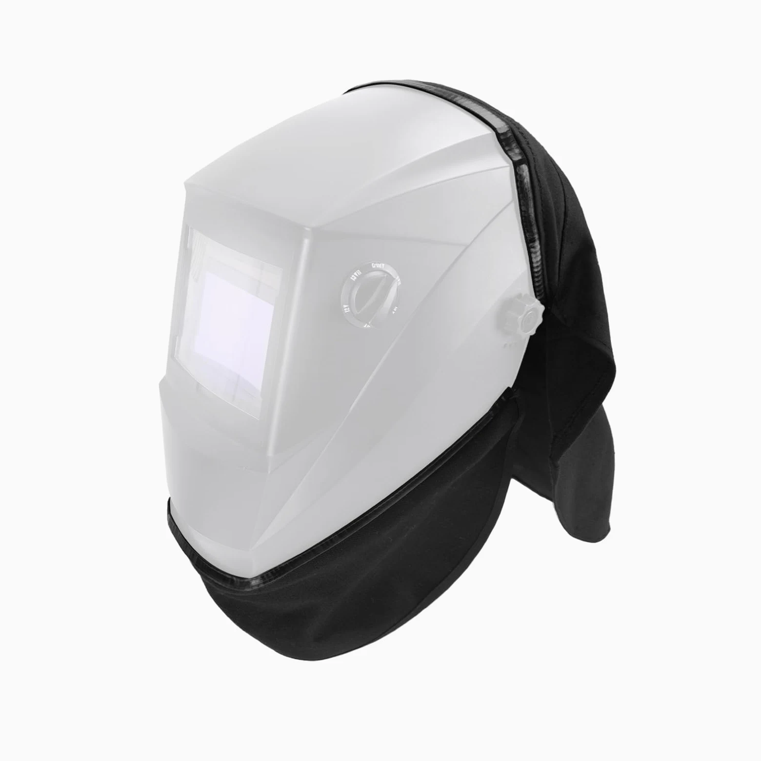 Juego de funda extendida y babero para casco de soldadura, diseño envolvente dividido con sello de ajuste a presión para protección completa del cuello y la cabeza, accesorios para capucha de soldador