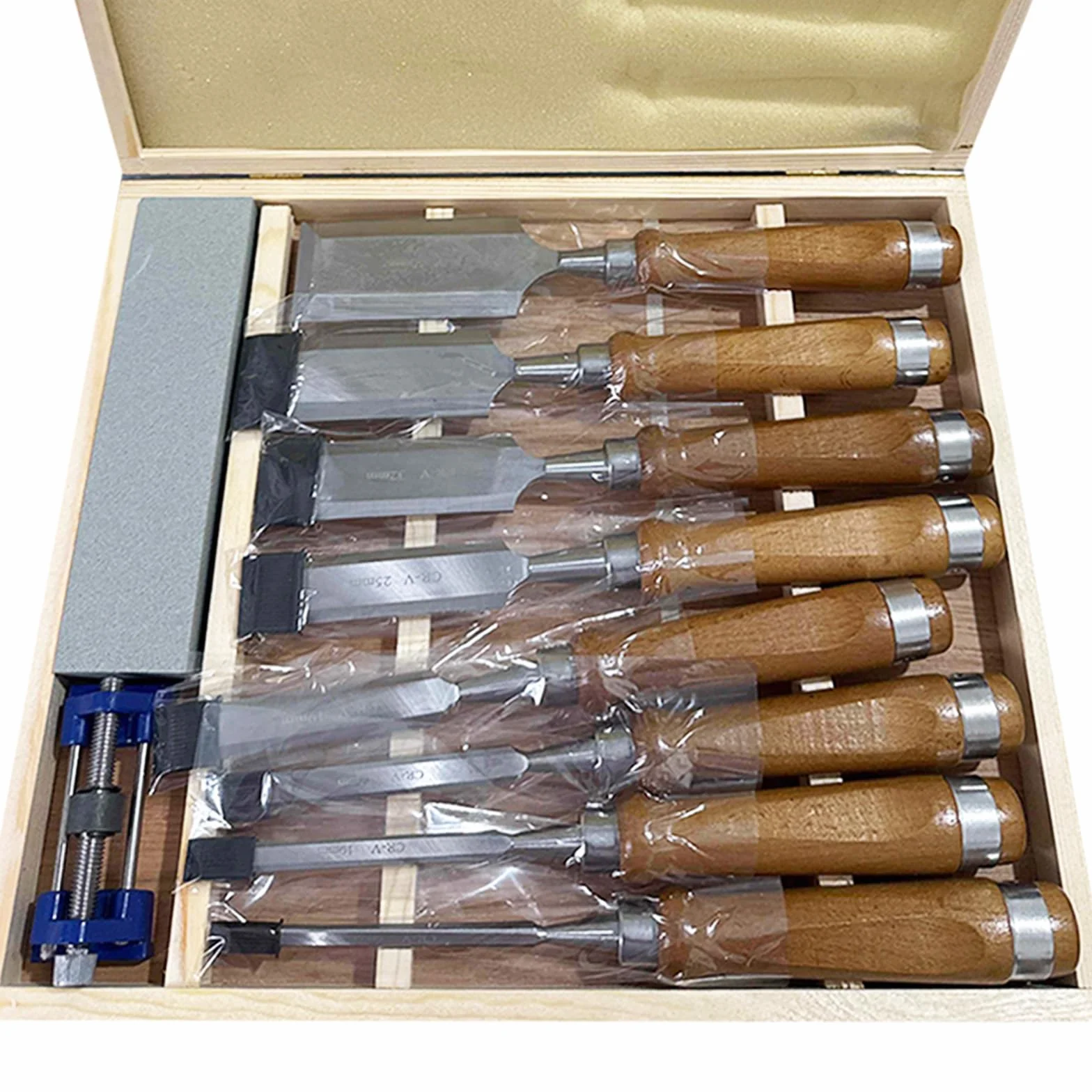 Juego De 8 Cinceles Para Madera, Cincel Manual Para Tallar Madera Con Piedra De Amolar Y Guía