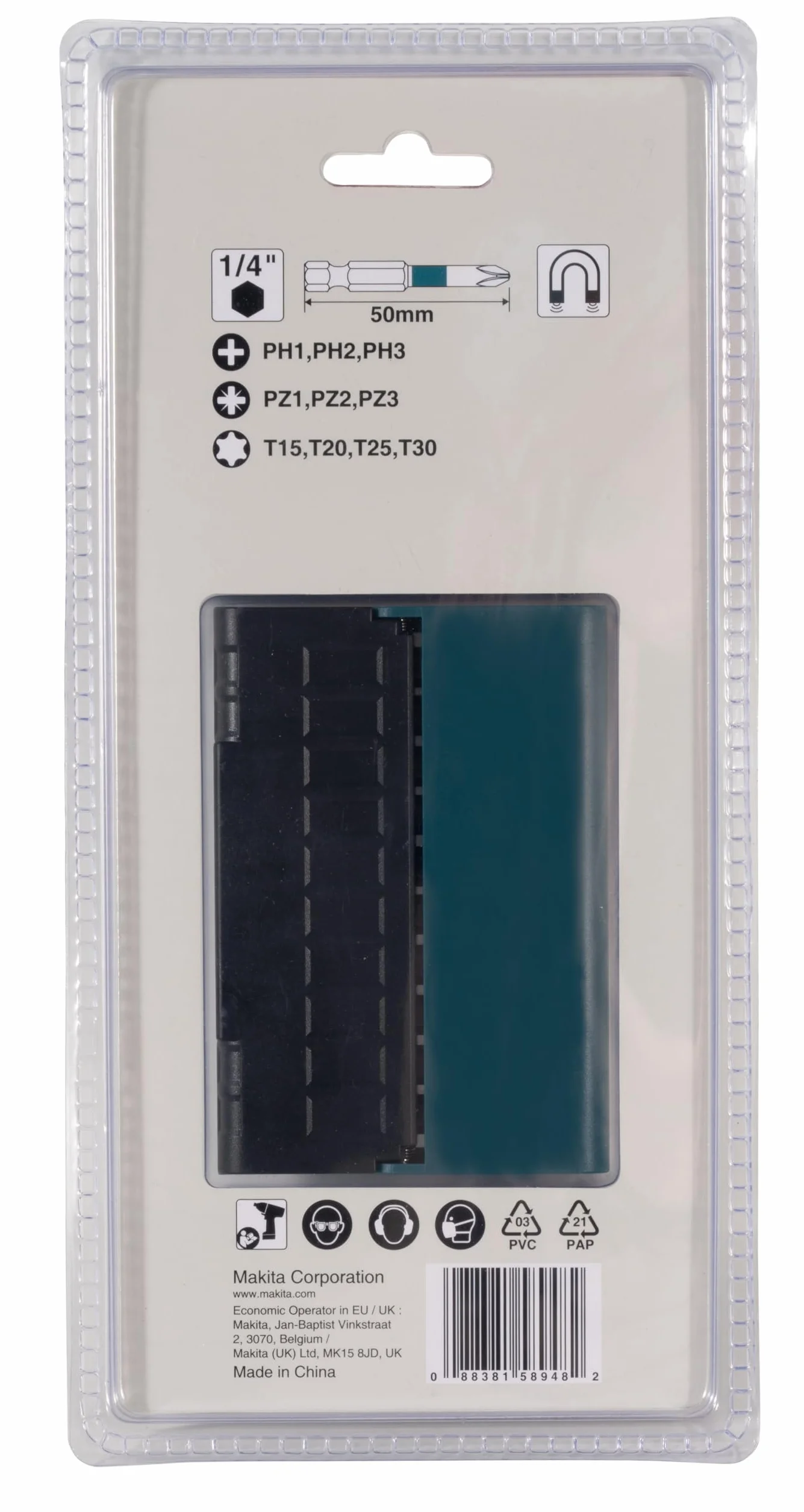 Makita E-12011 - Juego de puntas negras (10 piezas)