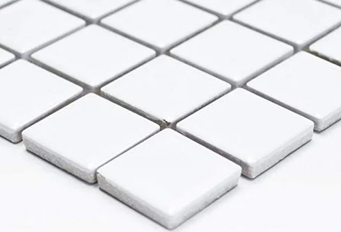 Mosaico de cerámica azulejos blanco brillante cocina pared ducha piscina MOS18-0102