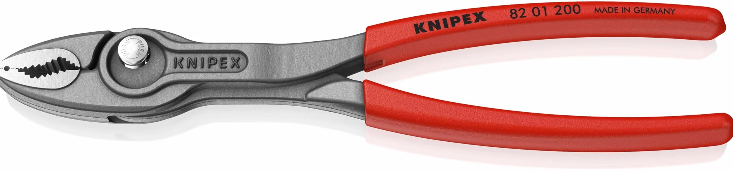 KNIPEX TwinGrip Alicate de agarre frontal y lateral con cartulinas autoservicio Mangos plasticos por inmersión, 82 01 200