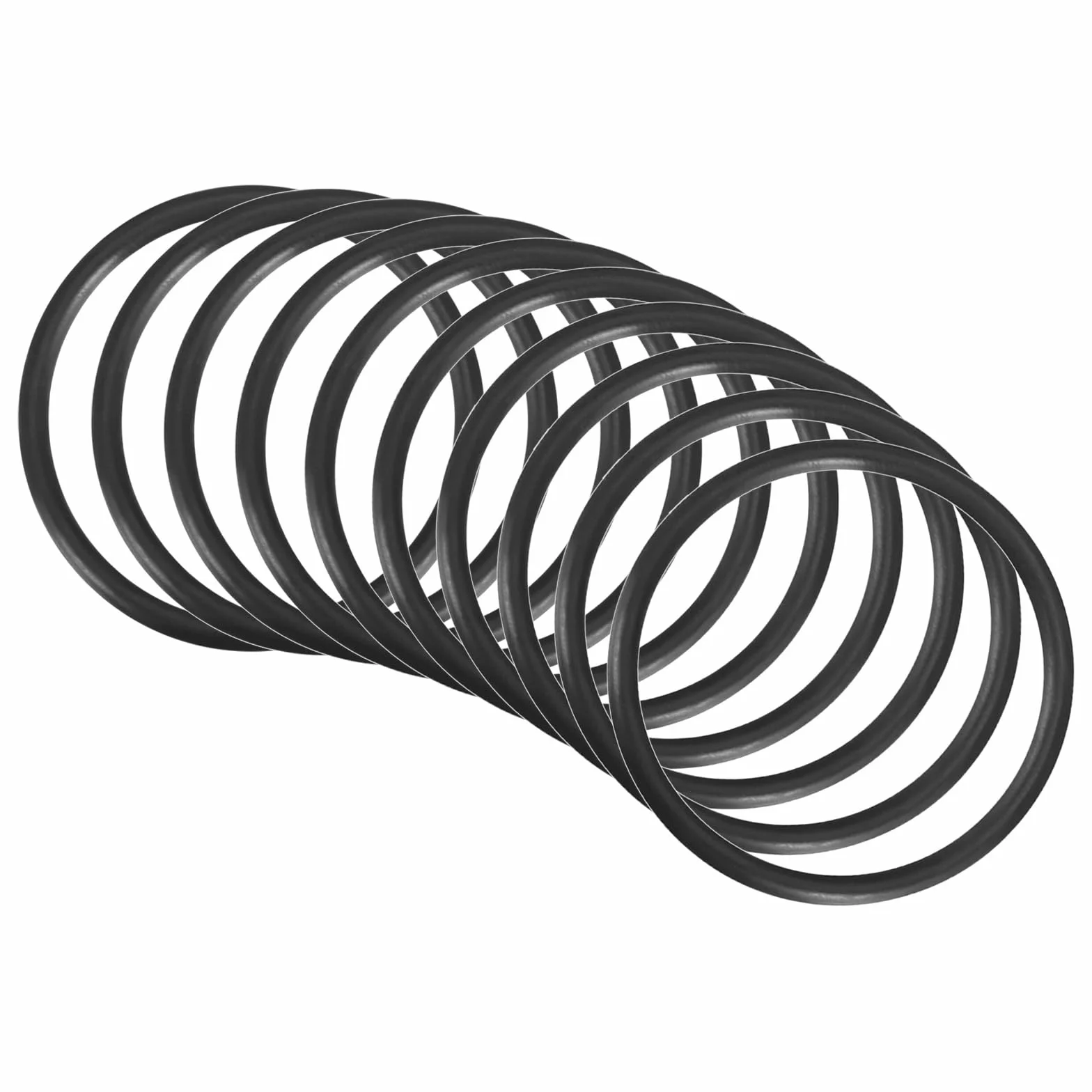 QUARKZMAN 30mm x 26mm x 2mm Nitrilo Goma Juntas Tóricas x 10uds Redondo Junta Arandela para Grifo Plomería Reparación Sellado Conexión [Negro]