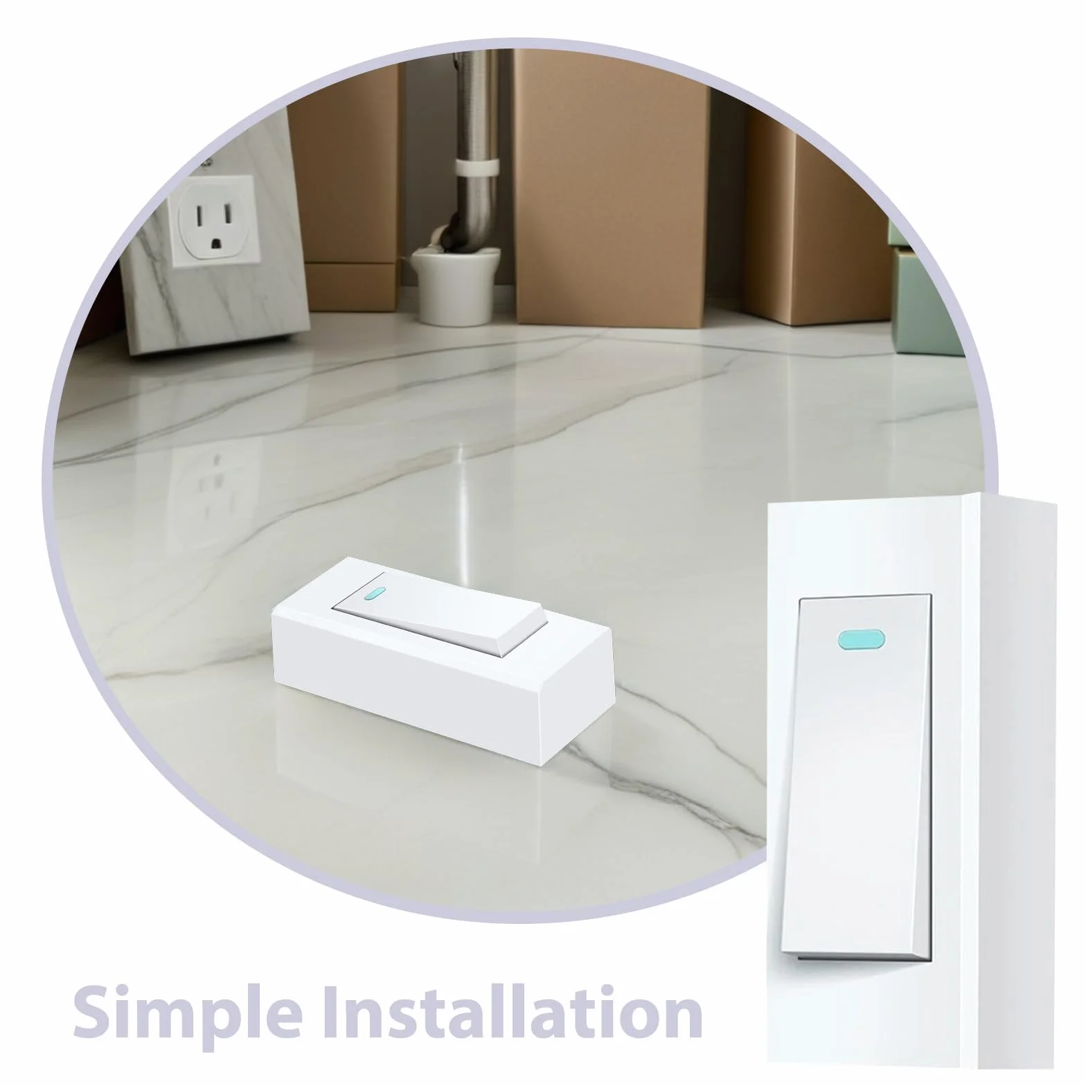 Interruptor de Pared Pequeño Botón Diseño Ultradelgado Interruptor Eléctrico para Lámpara de Hogar Uso Diario en Pared Pequeña Suministro de Luz