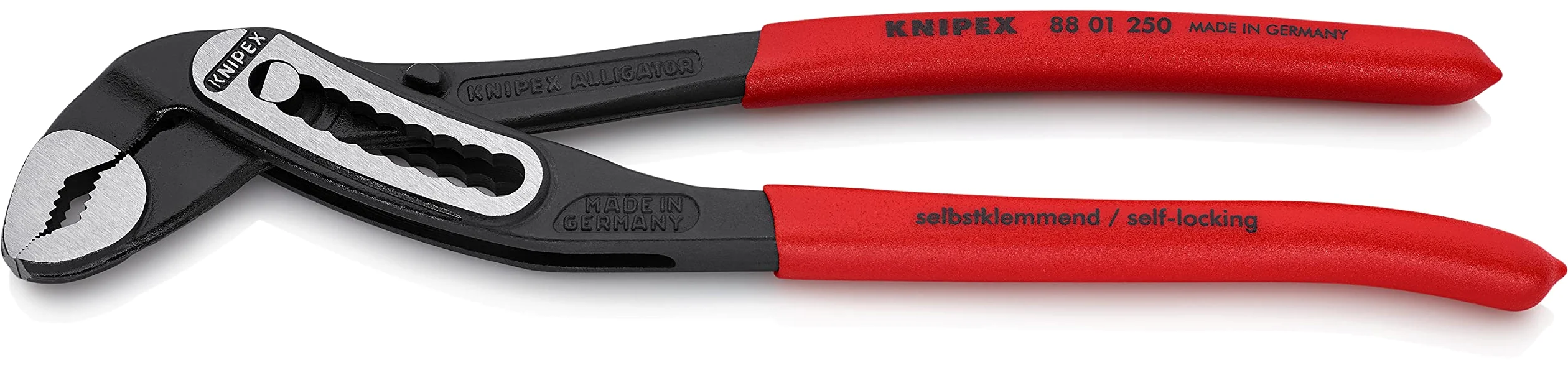 KNIPEX Alligator Tenaza de agarre pico loro Mangos plasticos por inmersión antideslizantes 250 mm, 88 01 250