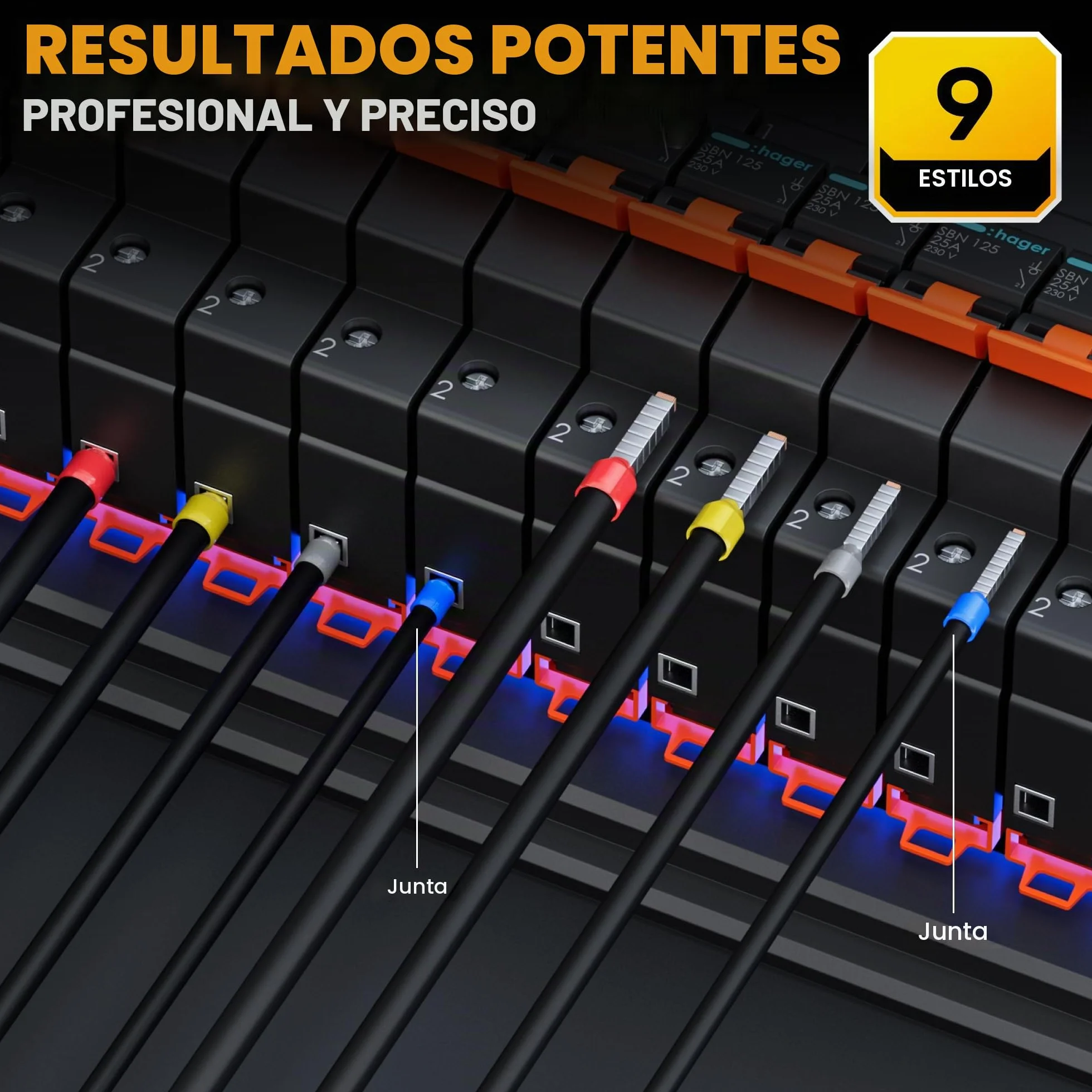 SOMELINE Crimpadora Terminales Cables Electricos, 9 tipos 0,25-10mm², Alicates Electricista, Herramientas Electricista, Alicates de Terminales Crimpadora, Ferramentas Terminales Eléctricos