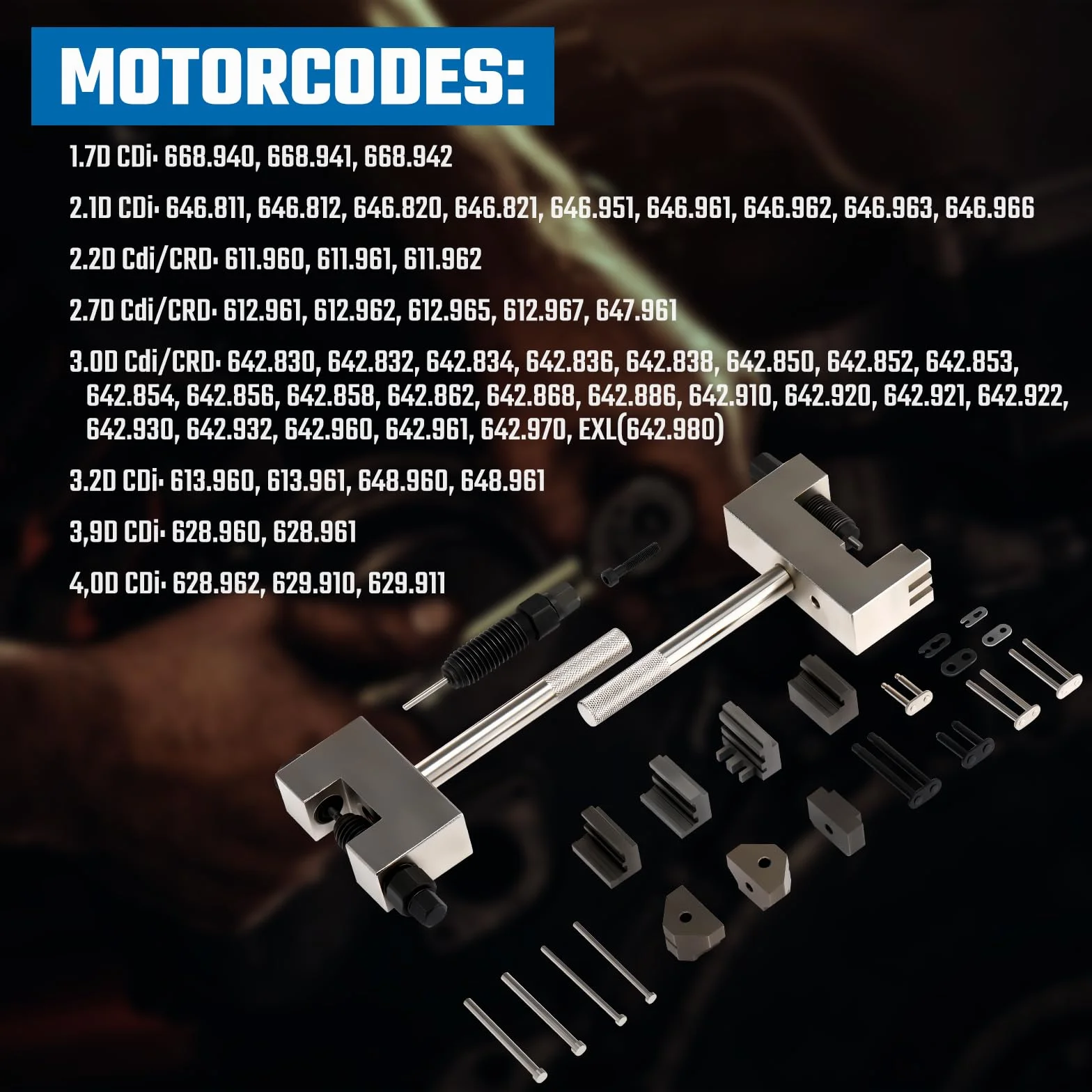 Remachadora para cadenas de distribución, Kit de herramientas de montaje y desmontaje de cadena de distribución, Juego de herramientas especiales de sincronización, Juego de herramientas de