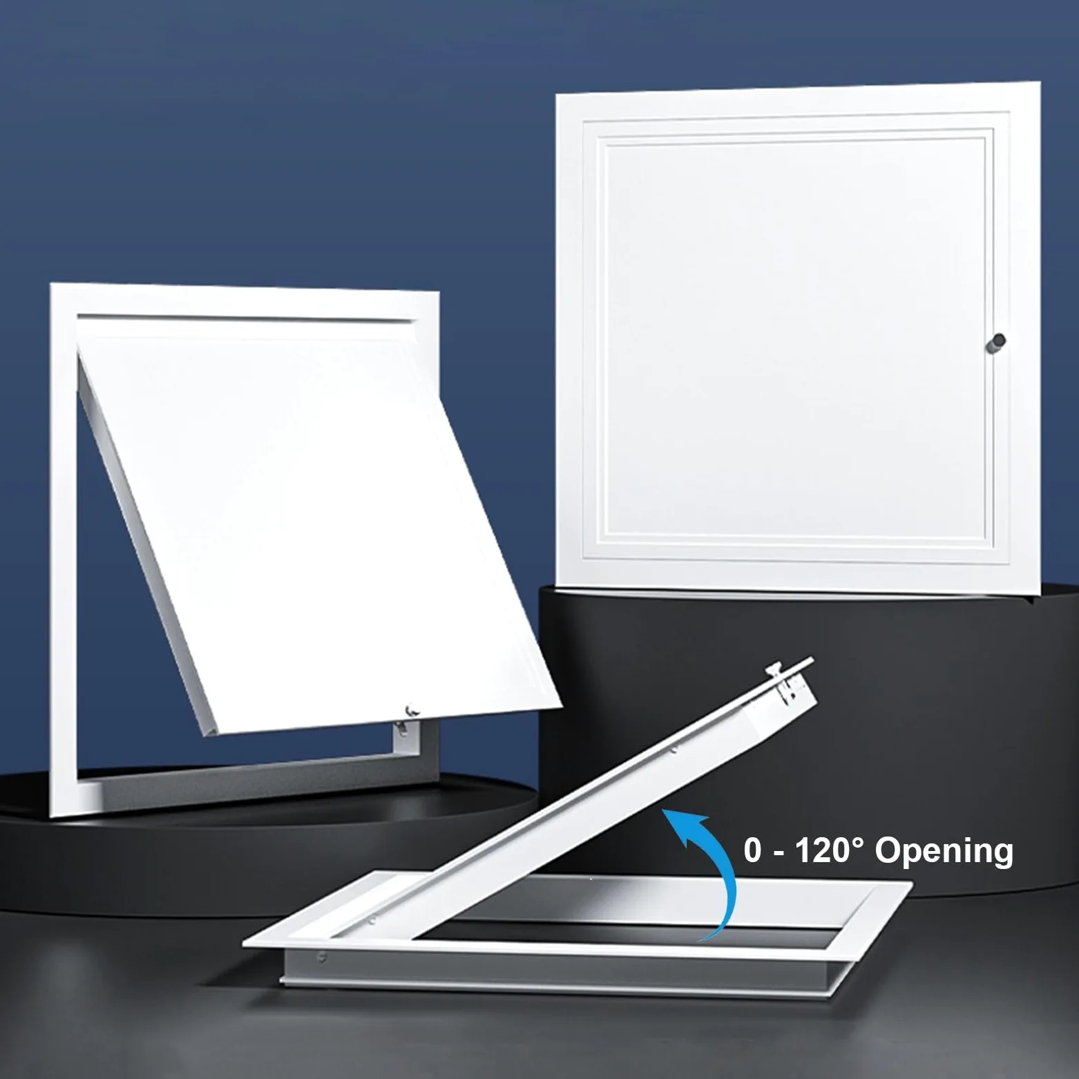 WDJBPSH Trampilla Pladur Puerta de Acceso Metálica Impermeable para Ducha Baño, Trampa al RAS para Tabiquería Seca con Cierre Giratorio(12x20in/300x500mm)