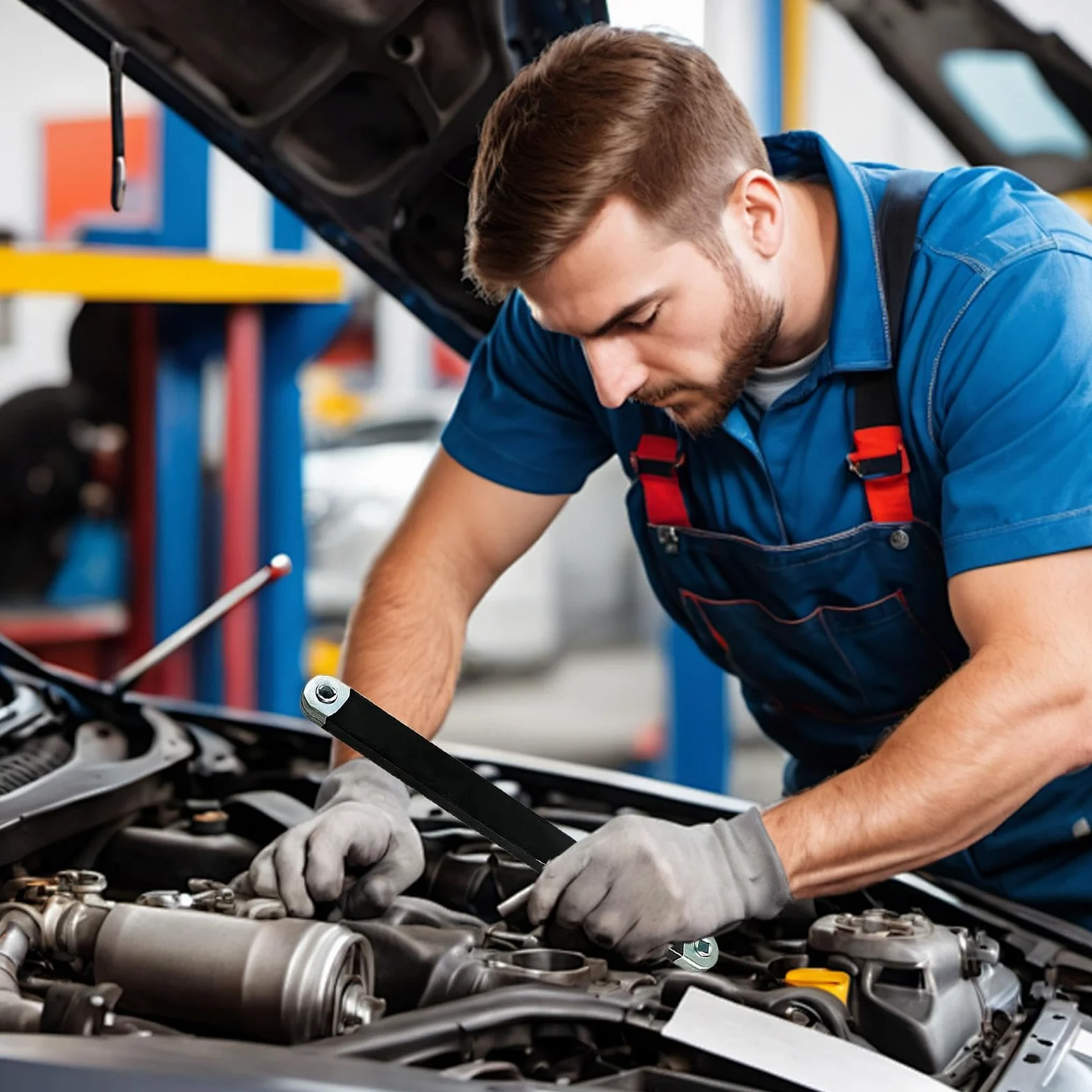 Extensión de trinquete compensada – Llave de mantenimiento de desplazamiento de trinquete de 3/8 pulgadas | Llave de extensión de mantenimiento – para mecánica, automotriz, talleres, industria