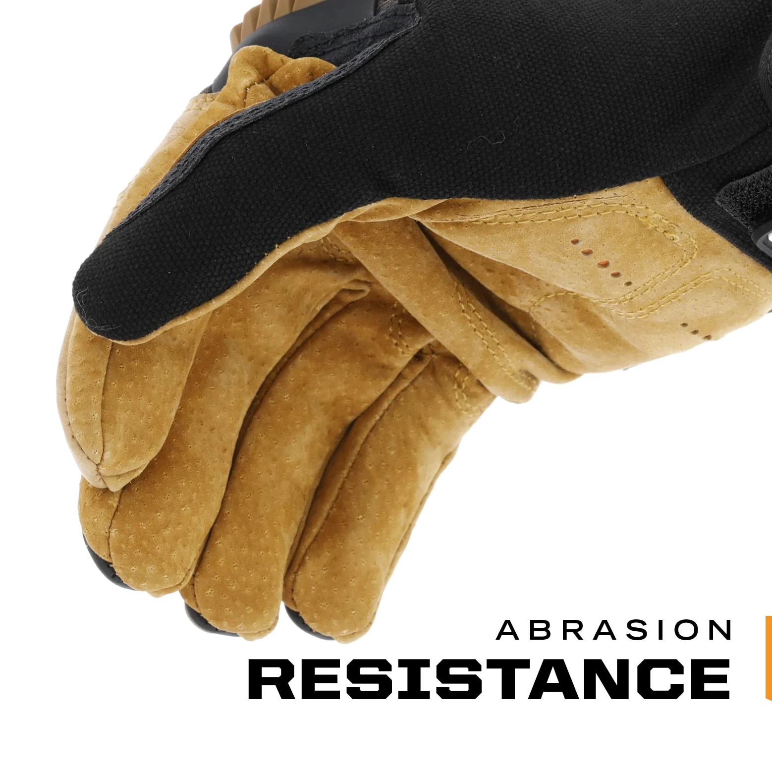 Mechanix Wear - Leather M-Pact Guantes (Small, Marrón/Negro)