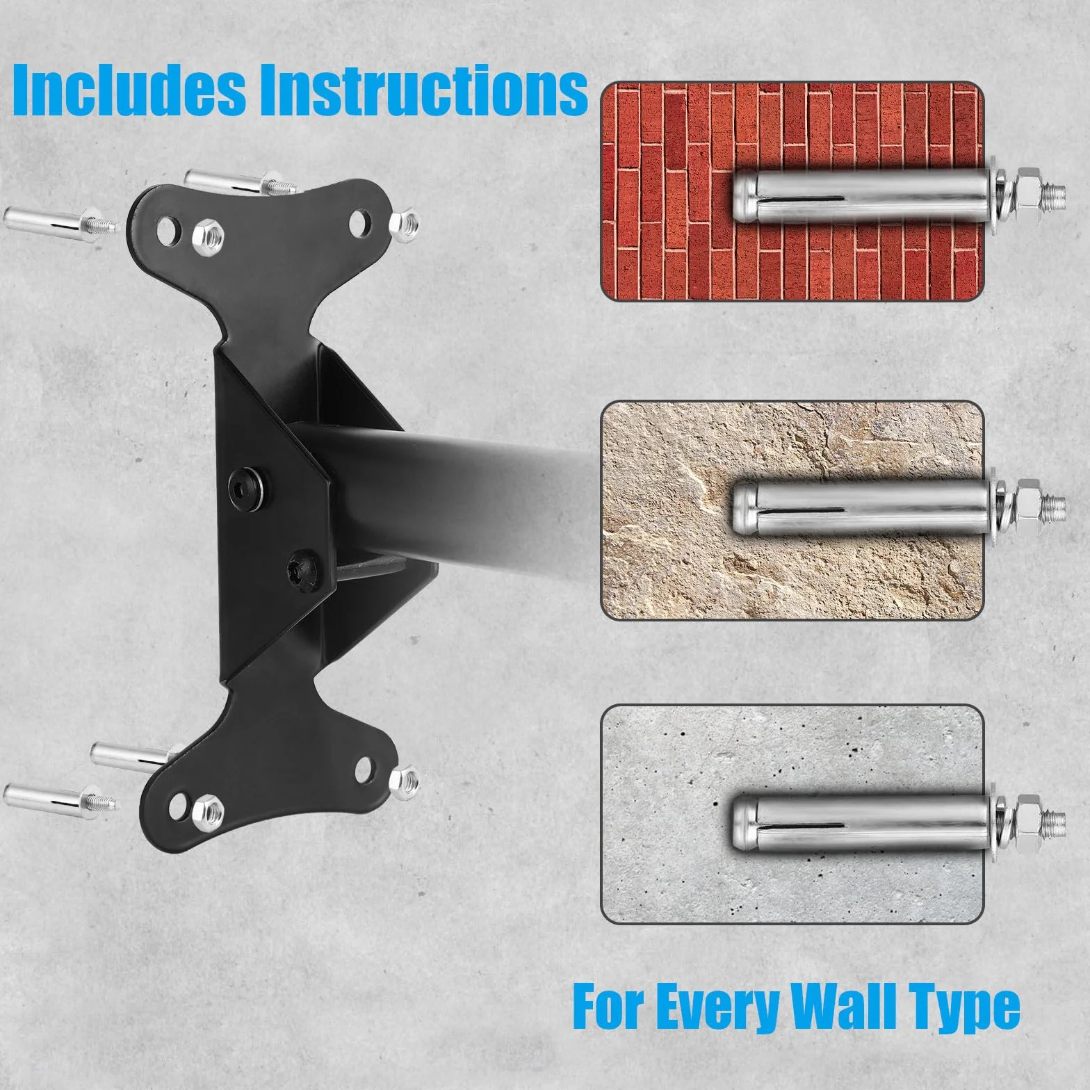 Soportes de Pared para Bicicleta 30 kg 360° Brazo Telescópico Plegable 90° Protección EVA 8 mm
