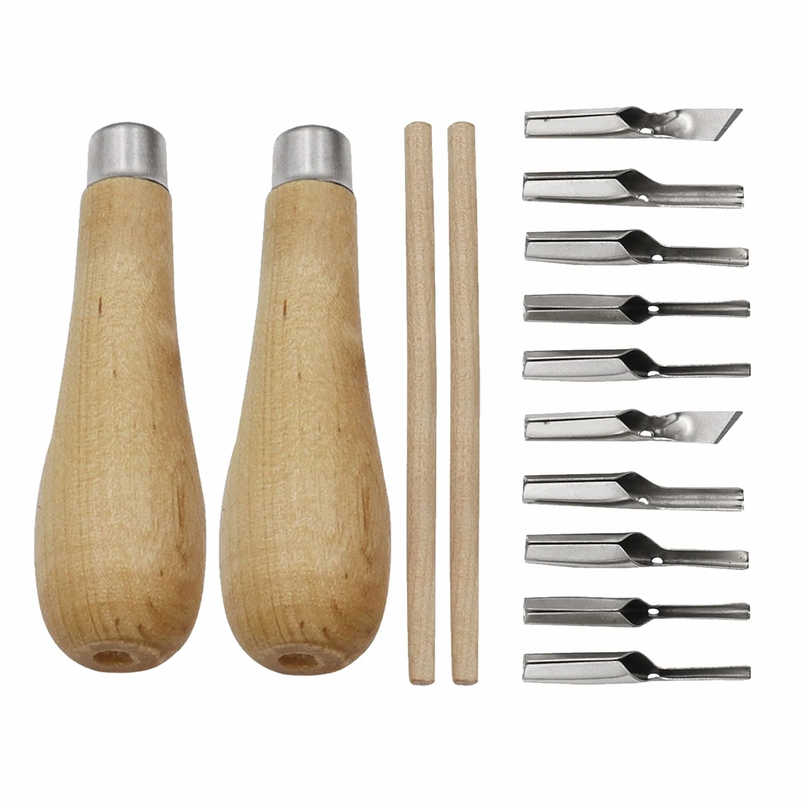 2 Juego de Herramientas para Tallar Madera, Gubias y Cortador de Linóleo, Bloques de Talla para Bricolaje, Escultura y Pintura Artística, para Adultos y Principiantes
