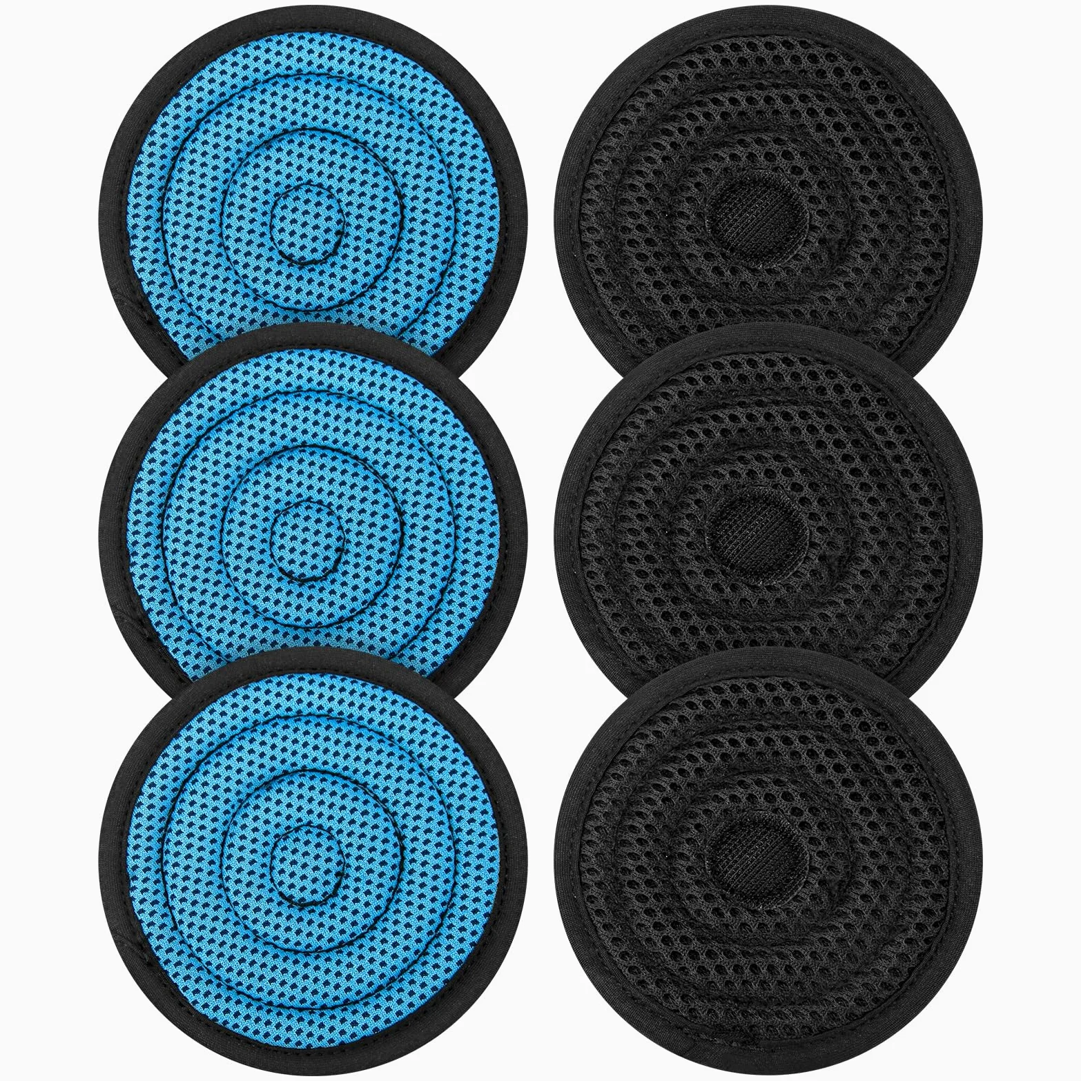 Almohadilla superior para cascos, lavable, relleno acolchado, repuesto de refrigeración para cascos y cascos de suspensión, azul, paquete de 6