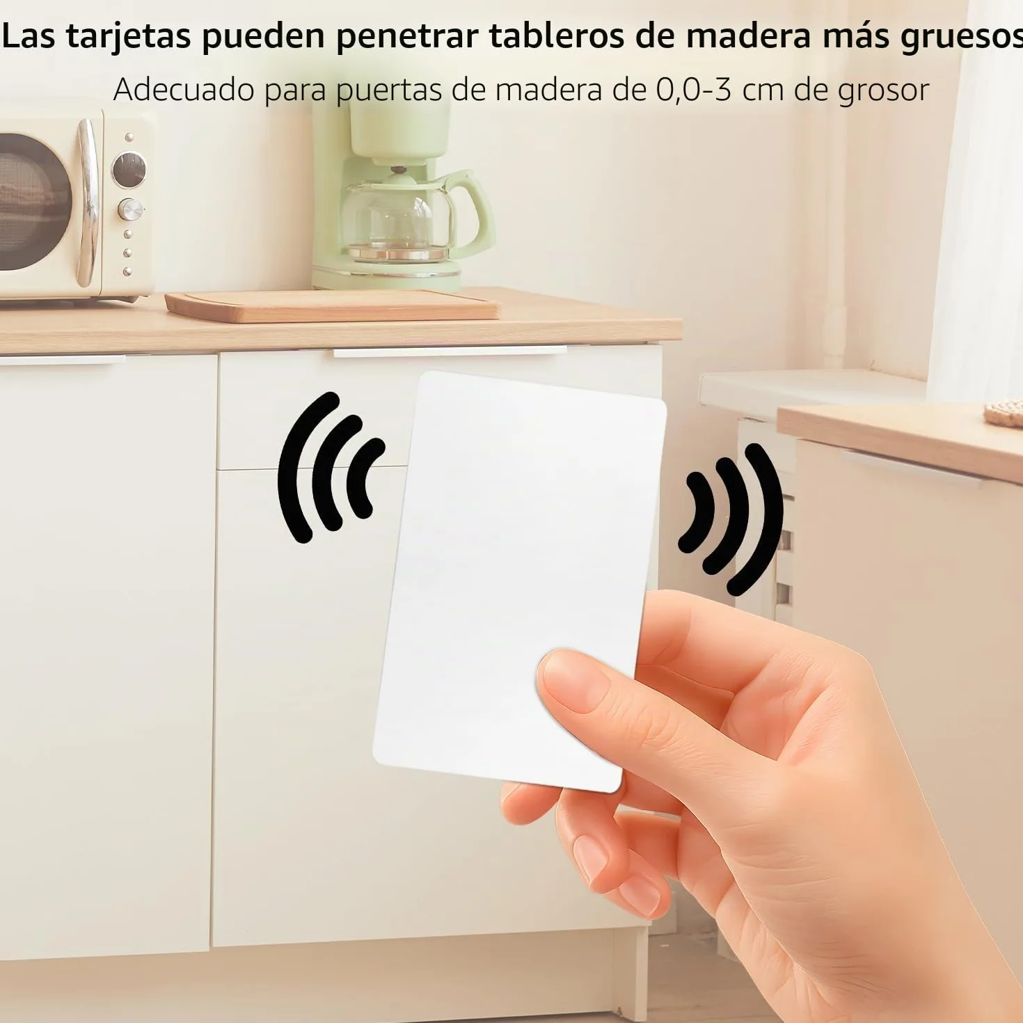 Cerradura de cajón RFID QWORK, Cerraduras ocultas para armario, Negro