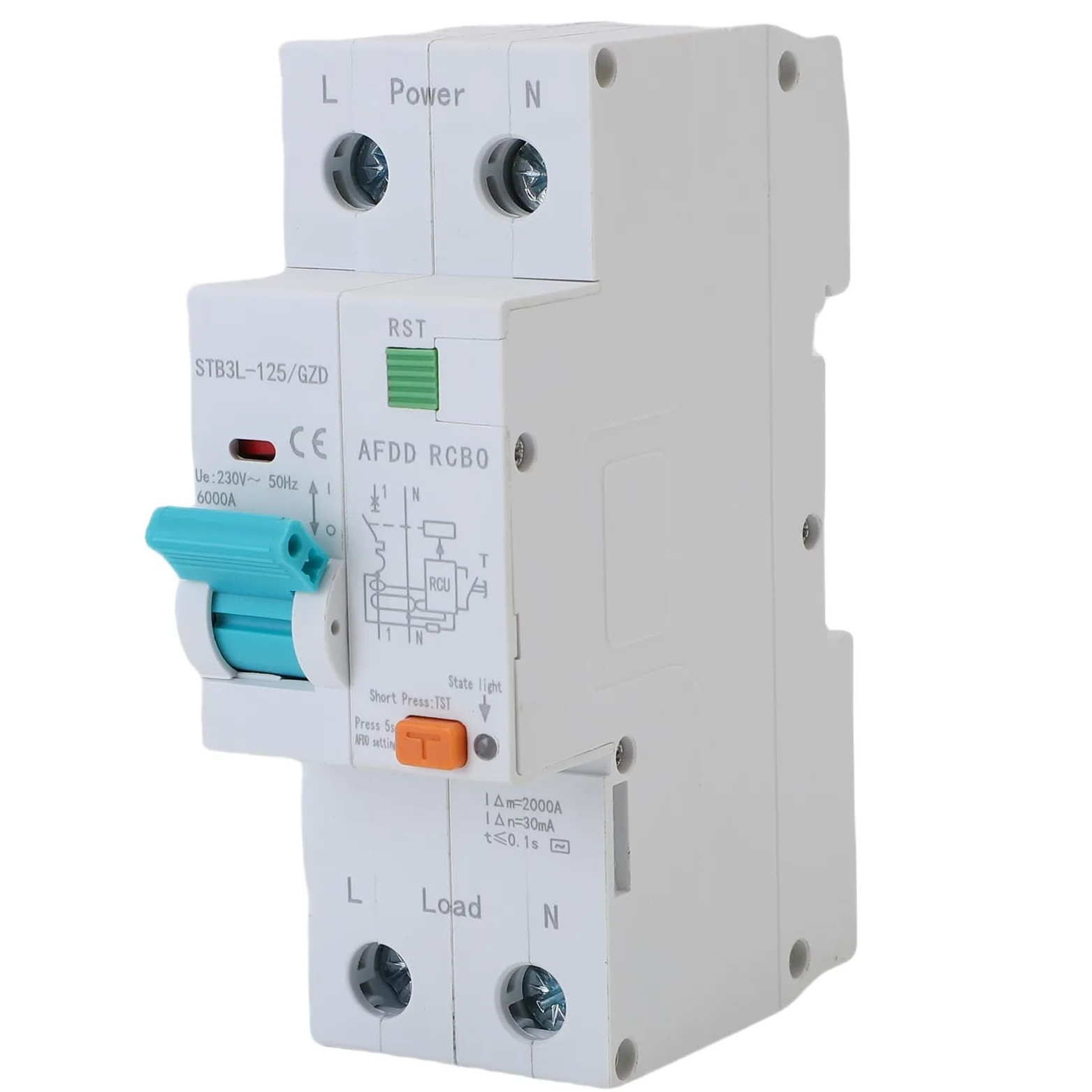 FTVOGUE Disyuntor de Falla de 1P+N AFDD RCBO RCCB Disyuntor en Miniatura 63A con Protección contra Fugas de Sobrecarga para Sistemas Eléctricos Domésticos e Industriales (40A)