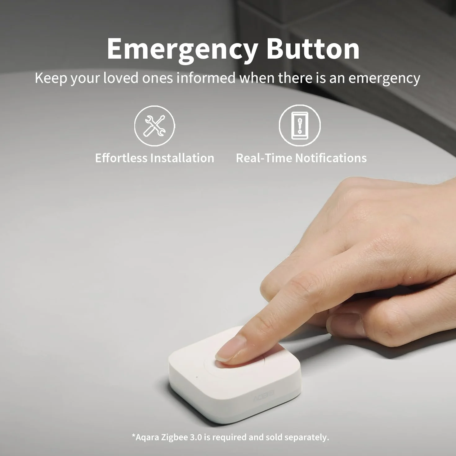 Aqara Botón Inalámbrico T1, Requiere AQARA HUB Zigbee 3.0