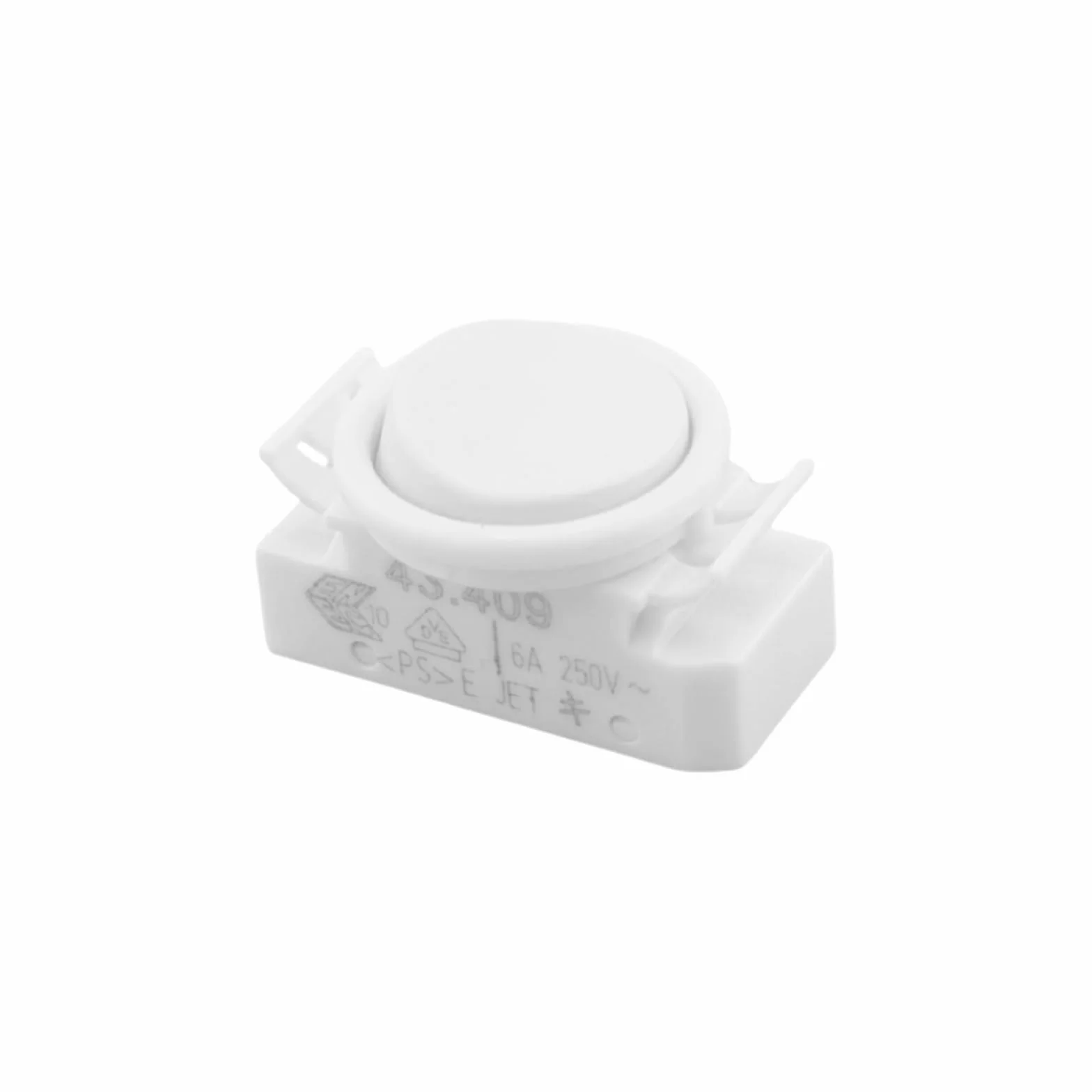 Interruptor basculante BJB 43.409 1 pieza Interruptor de palanca redonda ON/OFF Iluminación empotrada PVC Interruptor empotrado para lámparas Interruptor de repuesto Pieza de repuesto pequeña Blanco