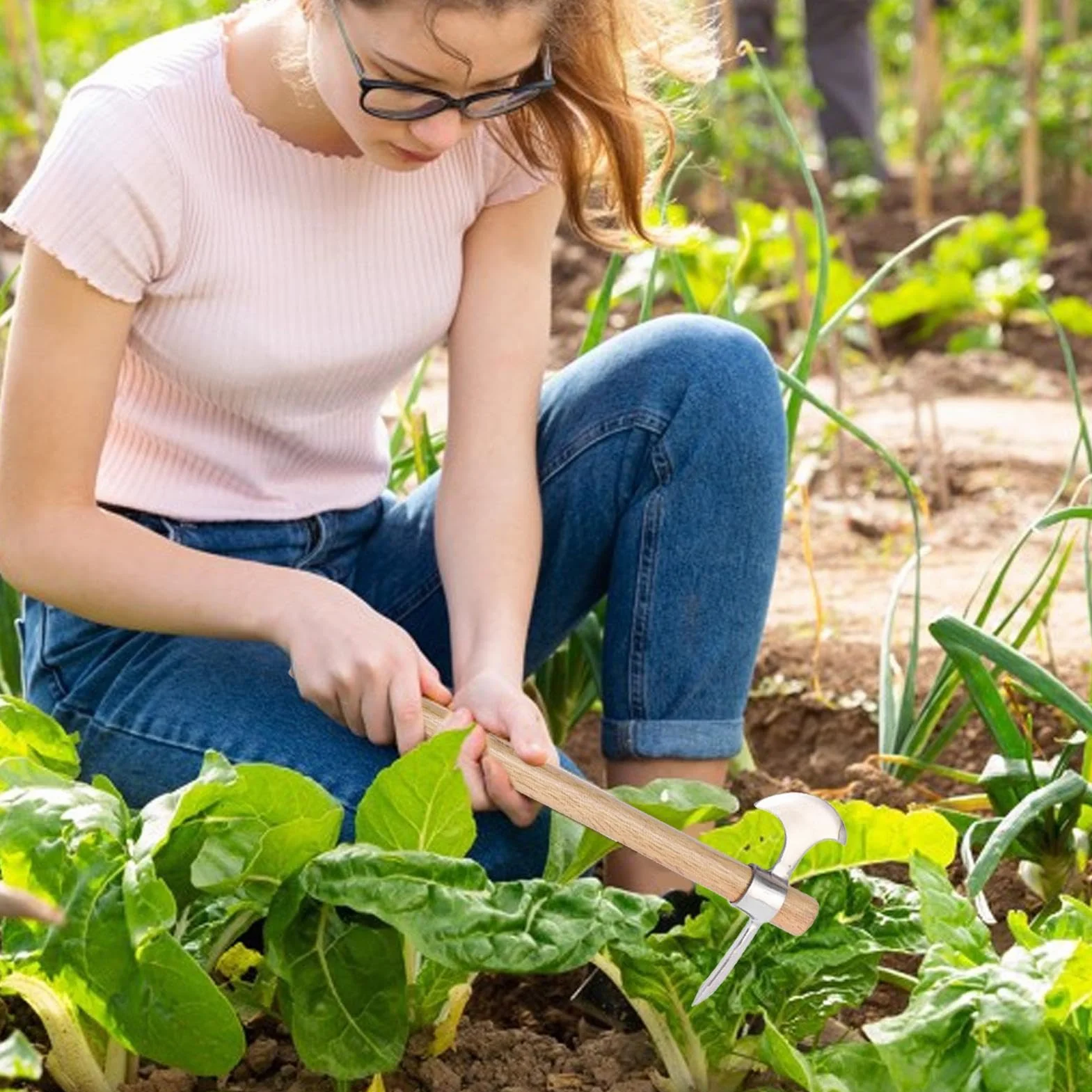 Elija azadón, Pico Hacha,Combo eficiente de azadón y Pico 2 en 1 - Hacha pequeña Multifuncional de Acero Inoxidable con Mango para Cultivar Tierra y cavar zanjas