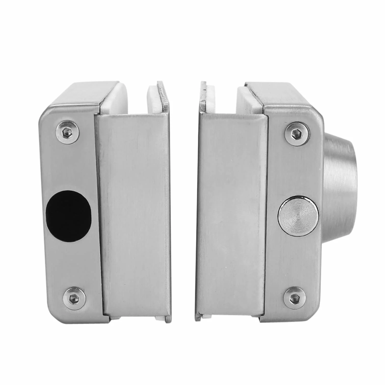 Cerradura de puerta de cristal de acero inoxidable de 10-12 mm con llave sin taladrar cerradura de seguridad para baño, hotel hogar