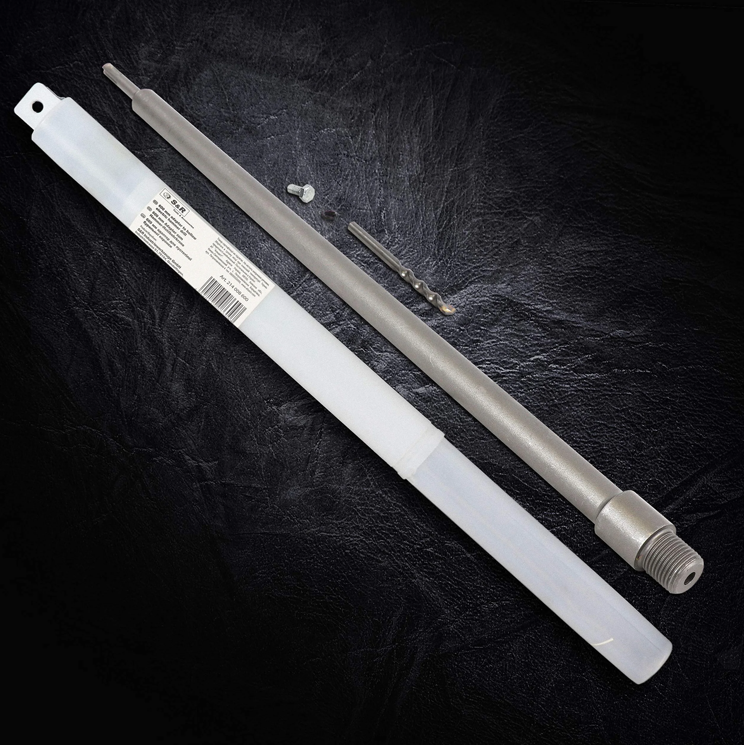 S&R Extension broca sds-plus Hormigon. Adaptador SDS PLUS M22 para Sierra Corona Perforadora Hormigón - Extensión de 600 mm para Brocas huecas