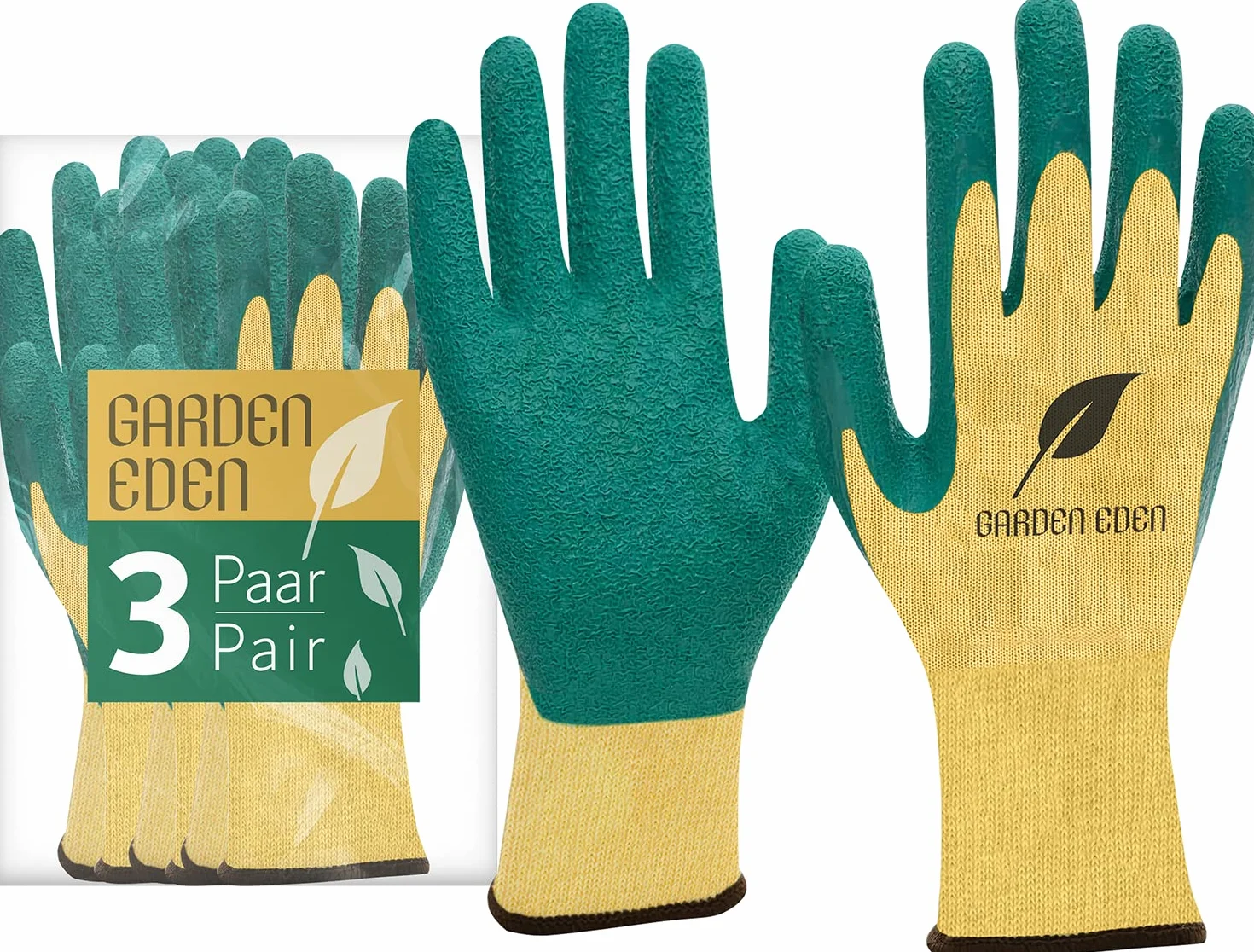 ACE Guantes de jardinería Garden Eden 3 pares antideslizantes flexibles EN 388 L