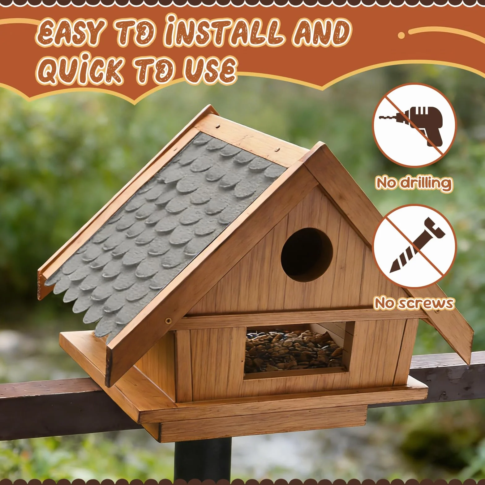 32 Piezas Tejas de Fieltro para Pajarera, Fieltro Autoadhesivo para Tejas, Mini Teja para Techos Autoadhesivas, Teja para Casa Pajaros Exterior Autoadhesivas, para Pajareras, Conejos, Gris