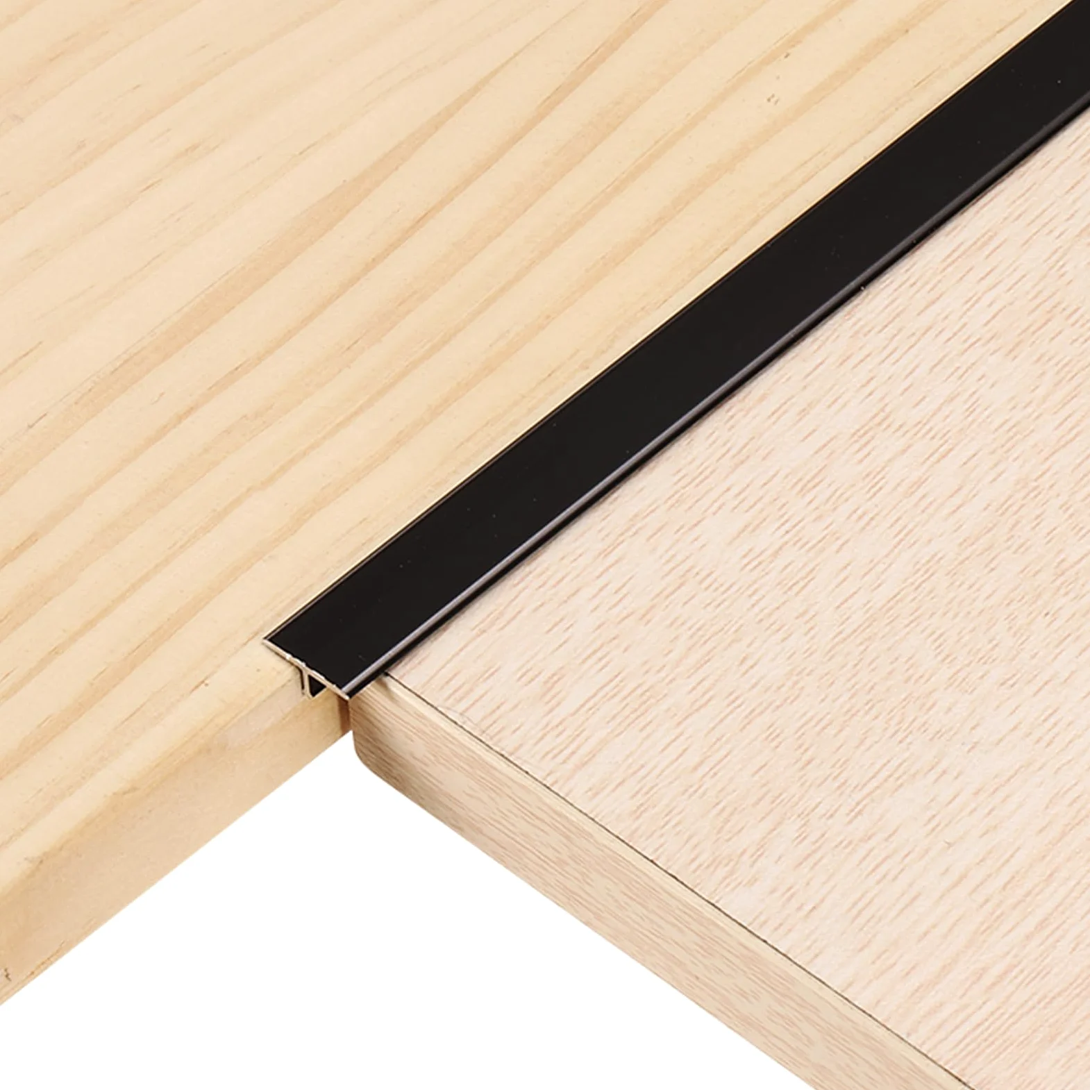 QUARKZMAN 4 Piezas 2.9 Pies X 0.47" T Moldura Tiras De Transición De Piso Aleación De Aluminio Para Unir Brechas De Laminado Baldosas Pisos Brechas Negro