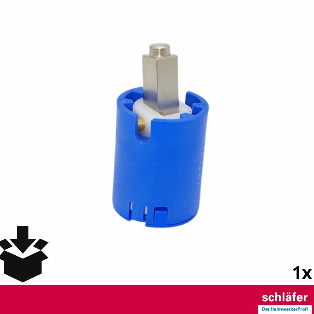 Schläfer 480069 | Cartucho grifo mezclador Ø 28 mm, cartucho de repuesto universal Kerox K-28 de cerámica, para grifos mezcladores monomando de cocina, baño, ducha y bañera