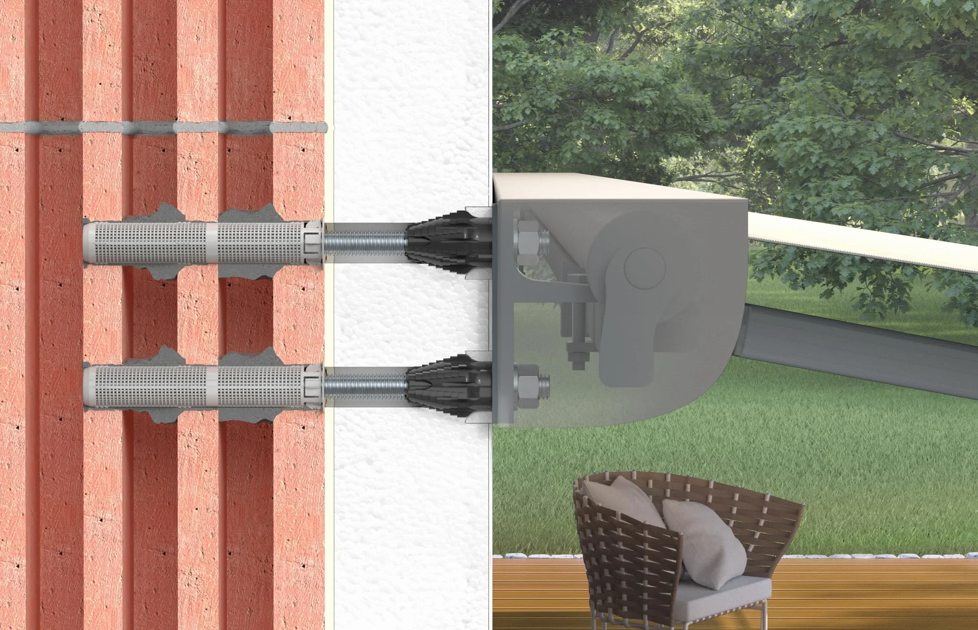 fischer - Anclaje para aislamiento térmico Thermax 16/170 M12 B, 2 unidades