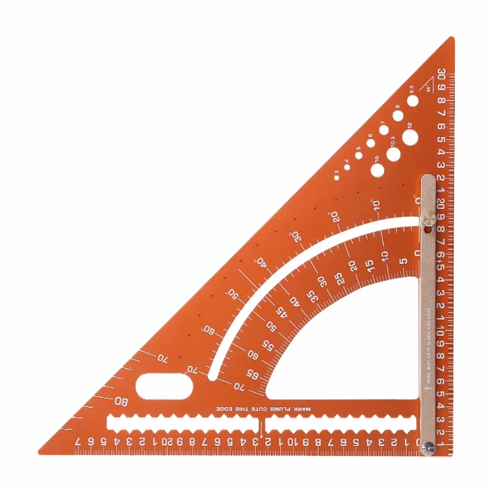 Escuadra De Carpintero Regla Triangular de Aluminio Ergonomica para | Escuadra De Carpintero Con Transportador De Ángulos Para Hombres, Aficionados, Mujeres Y