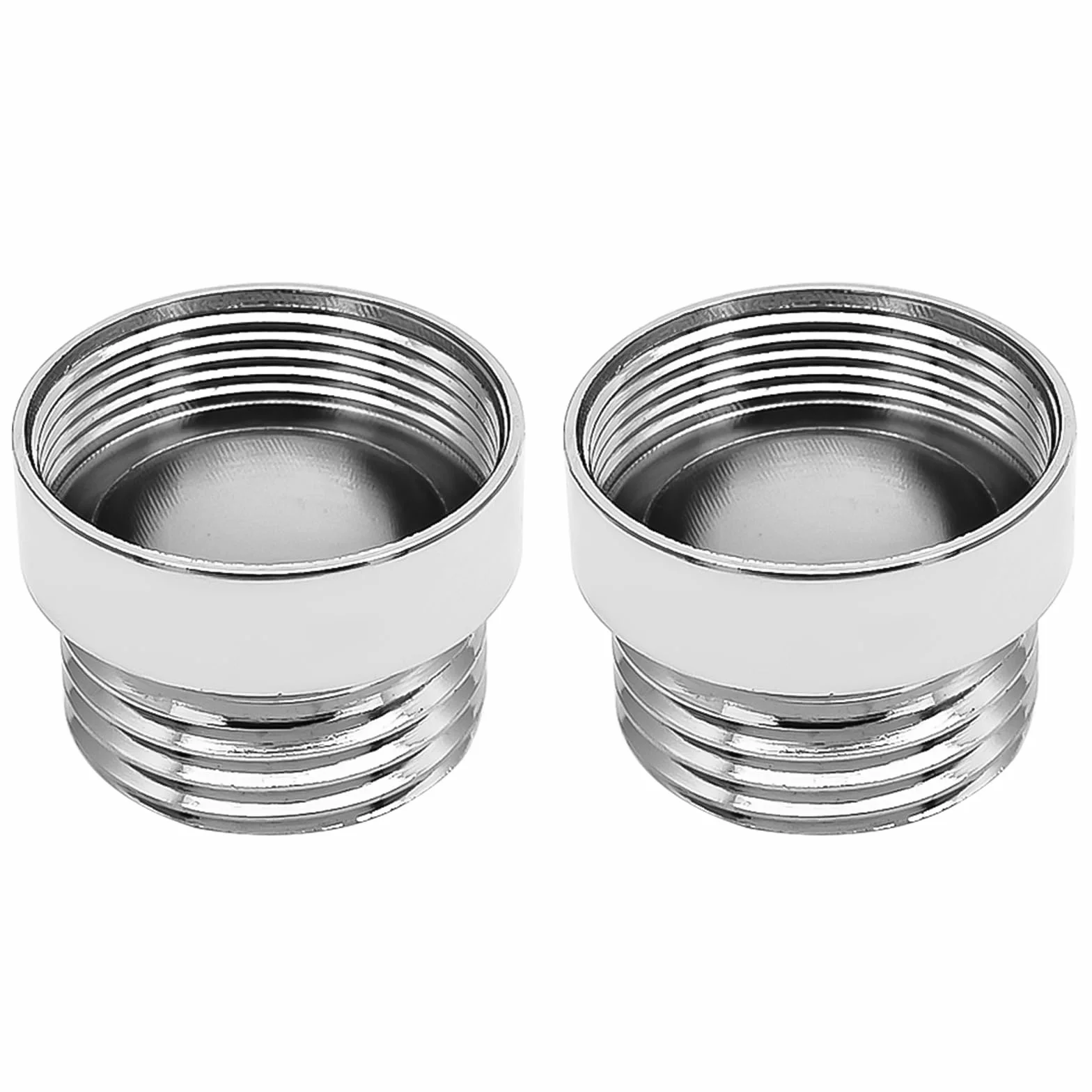 Adaptador de grifo, conector aireador, rosca de 1/2" de metal sólido, conector de grifo de cocina para purificador de agua, 2 unidades, plateado