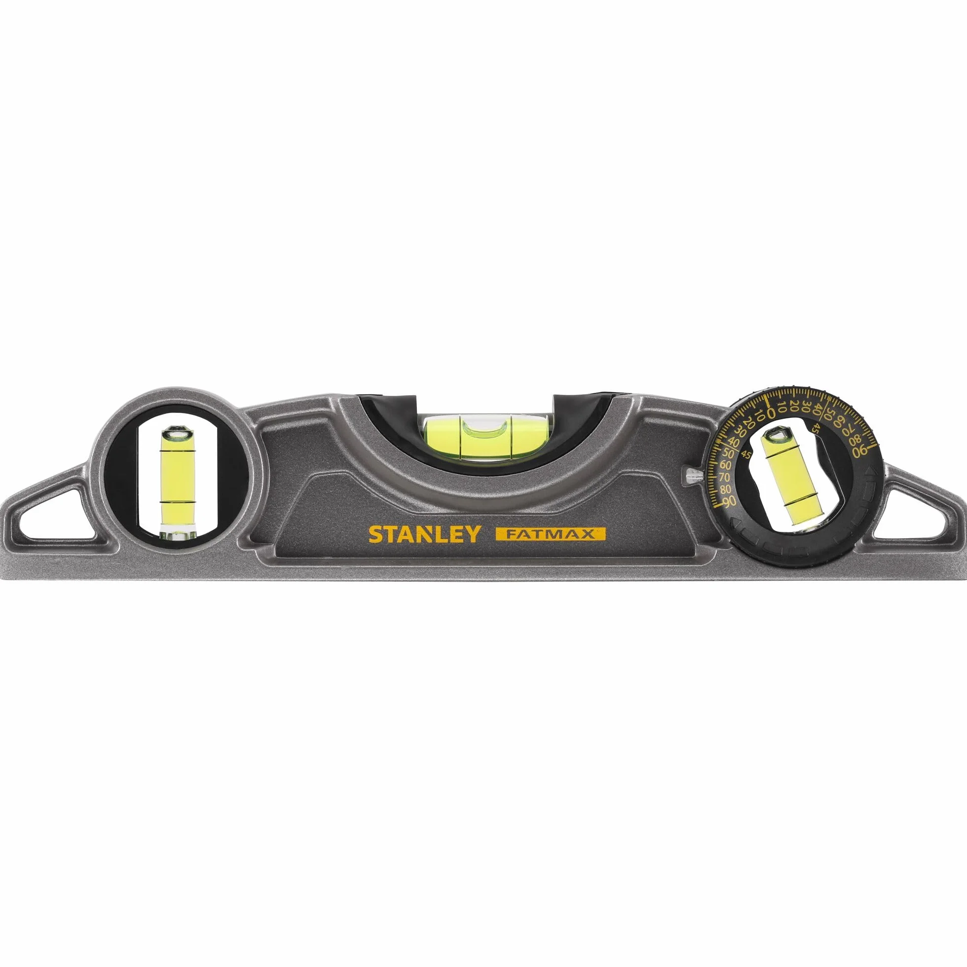 STANLEY FATMAX Nivel Torpedo FatMax ProTM de 25cm con Base Magnética, Construcción en Aluminio, Ligero y Preciso para Mediciones en el Trabajo y en Casa, 0-43-609