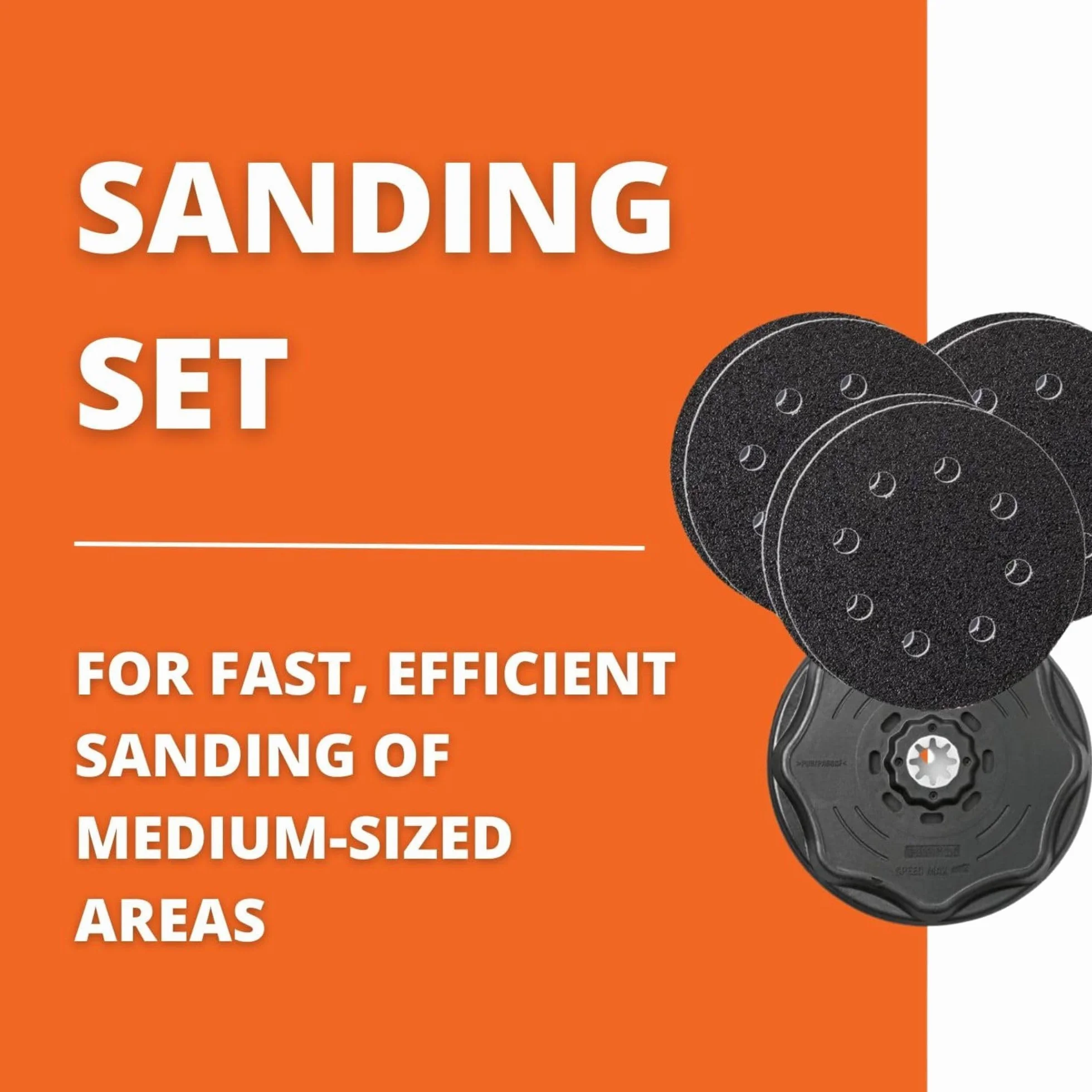 FEIN Set de lijado Ø 115 mm, Alojamiento SLP, Para un lijado rápido y rentable de superficies medias, Posibilidad de uso con y sin aspiración de polvo
