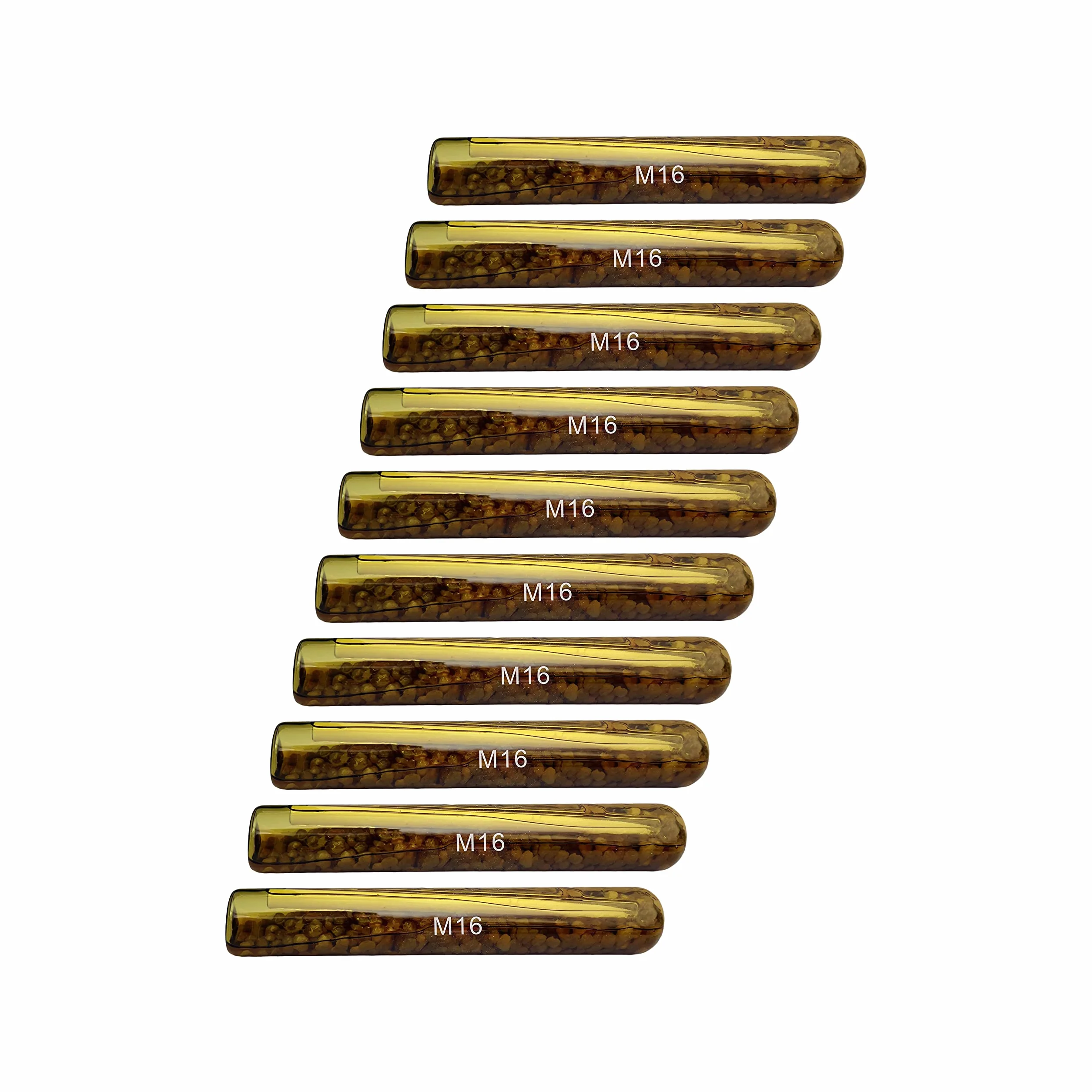 10x cartucho de anclaje compuesto M16 para broca Ø 18 mm mortero de resina sintética cartucho de vidrio cartucho de mortero taco químico