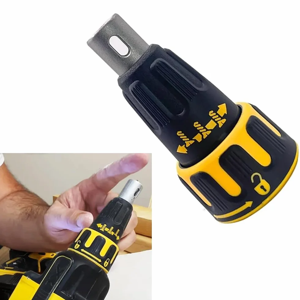 N435495 - Conjunto de cono de nariz, pistola de yeso sin escobillas, montaje de colocación de cono de nariz, soporte de brocas de acero compatible con Black & Decker compatible con Dewalt (8 x 6 cm)