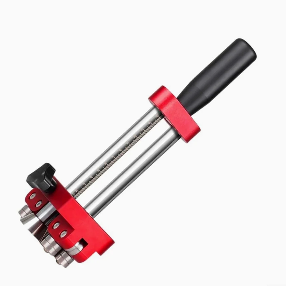 Herramienta de doblado de metal portátil con máquina de dobladillo de disco único para chapa de acero inoxidable, abrazadera ajustable de precisión para proyectos de bricolaje de taller (A)