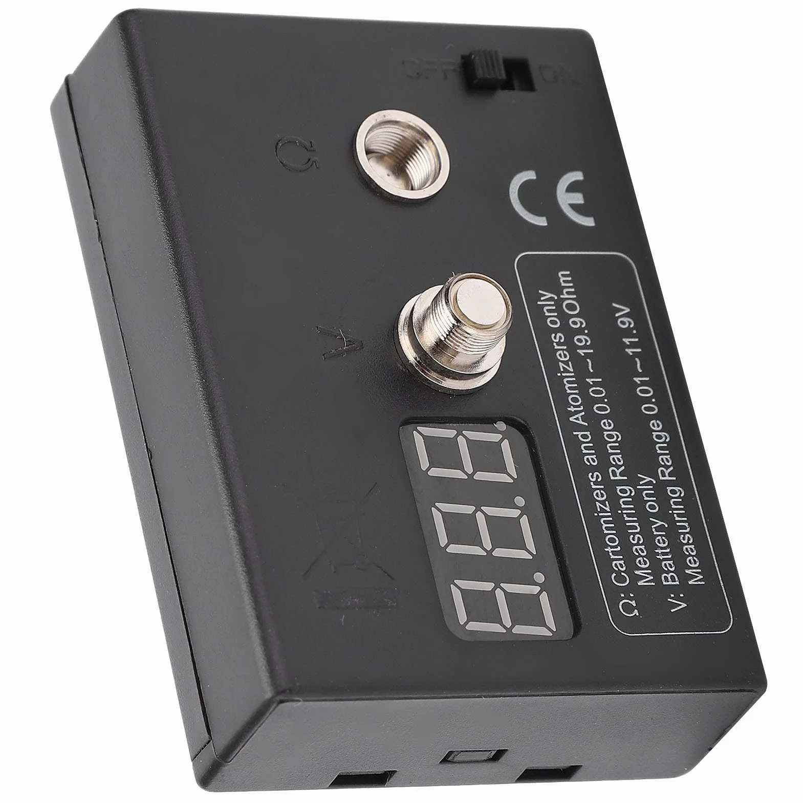 Fafeicy Medidor de ohmios de resistencia 0.01～20Ω Probador de bobinas 510 808D M7 M8 3V