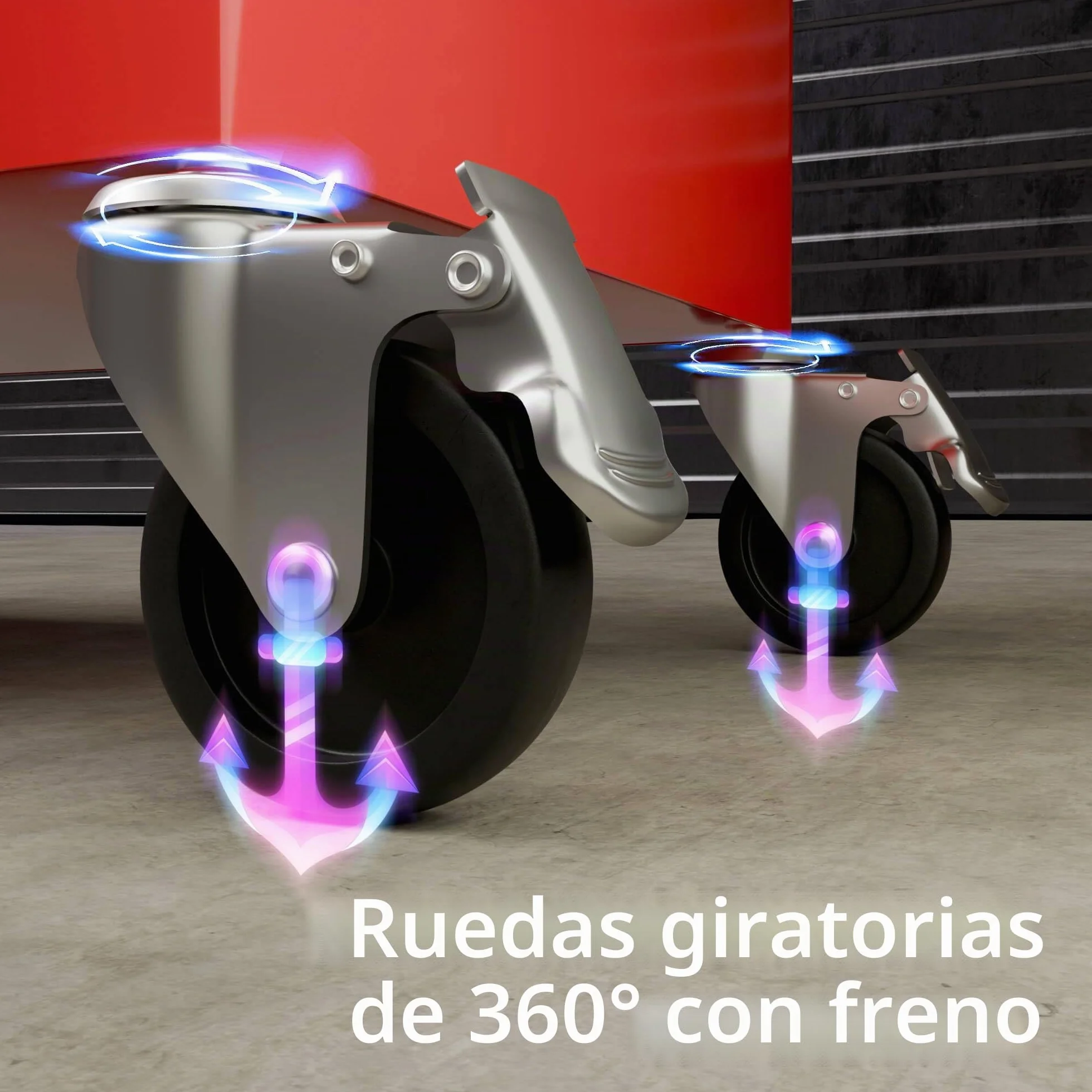 Arebos Carro de Taller con 4 Compartimentos | Incluye 81 Herramientas, Carro de Herramientas Equipado | Alfombrillas Antideslizantes | 2 Ruedas con Freno de estacionamiento | Rojo